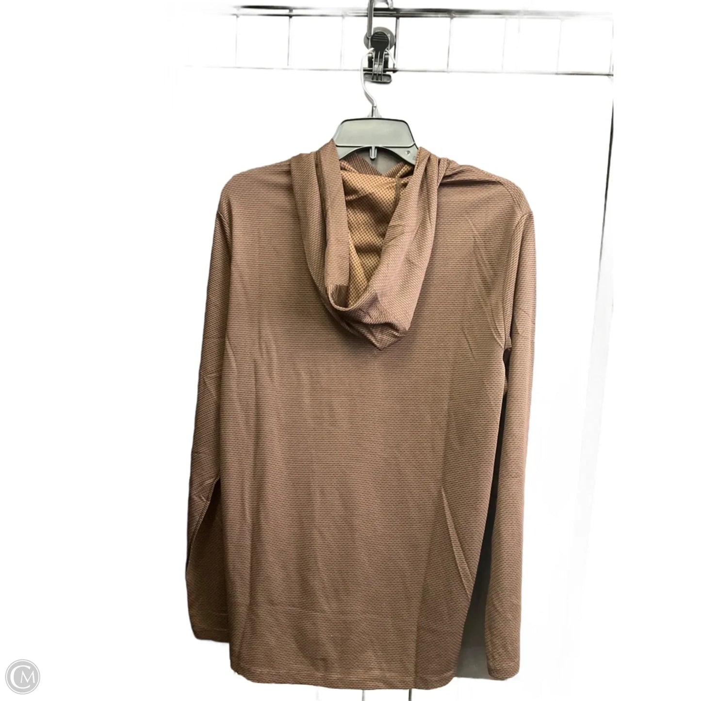 Athletic Top Long Sleeve Hoodie By Rbx In Brown, Size: M