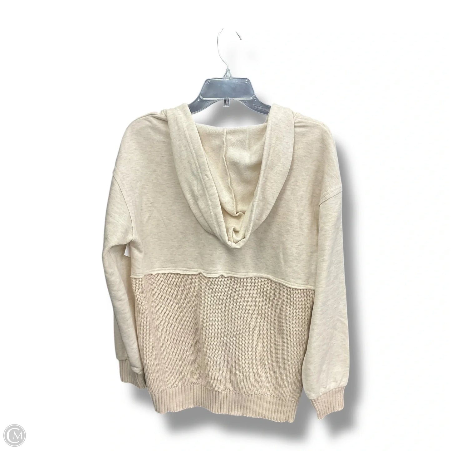 Athletic Top Long Sleeve Hoodie By Time And Tru In Tan, Size: S