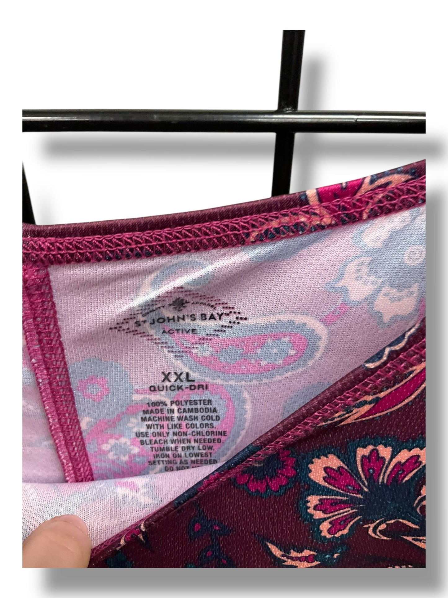 Top 3/4 Sleeve By St Johns Bay In Purple, Size: 2x