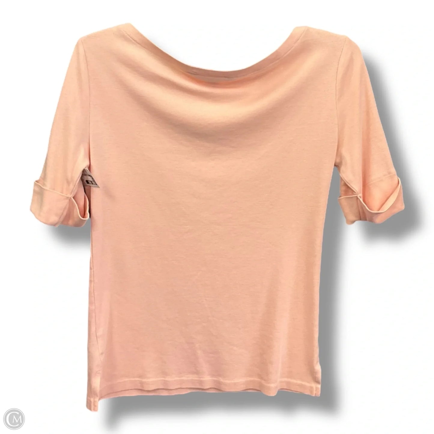 Top Short Sleeve Basic By Lauren By Ralph Lauren In Peach, Size: S