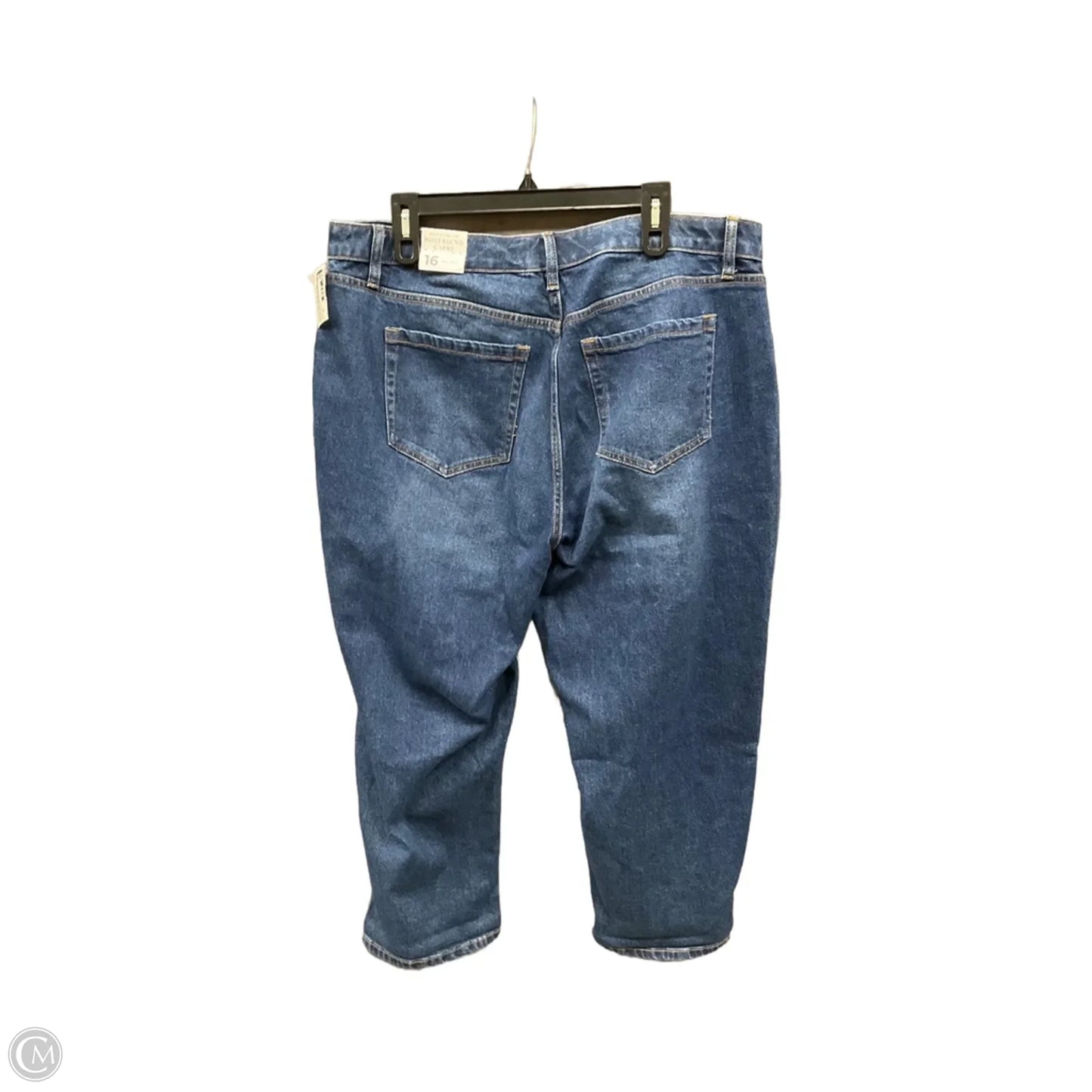 Jeans Cropped By Lane Bryant In Blue Denim, Size: 16