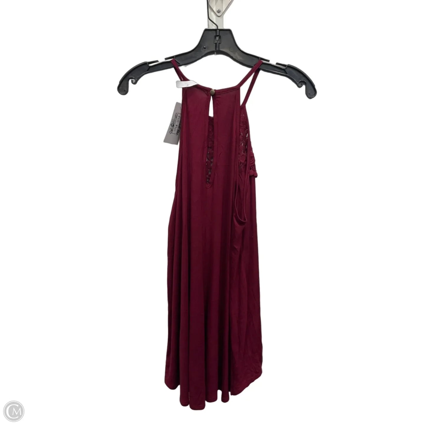 Top Sleeveless Basic By Geegee In Maroon, Size: L