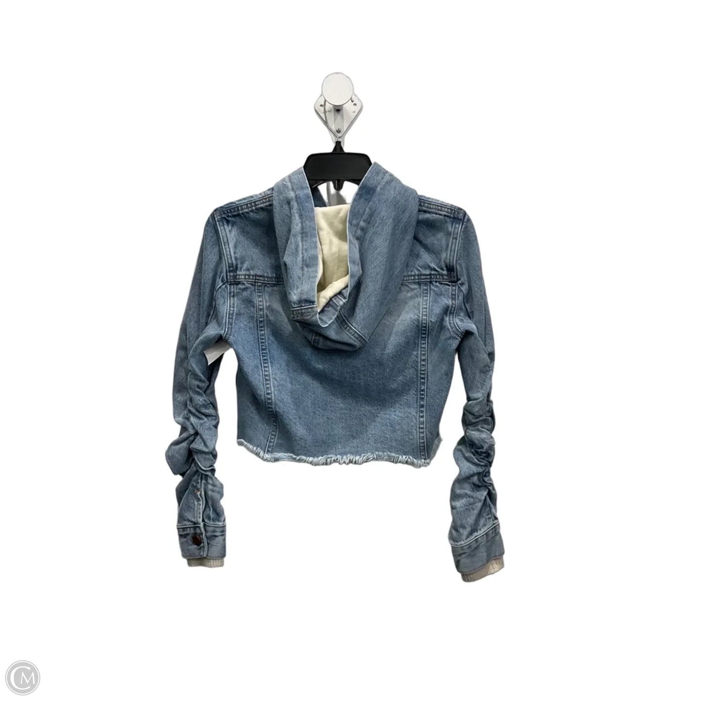 Jacket Designer By Alice + Olivia In Blue Denim, Size: Sp