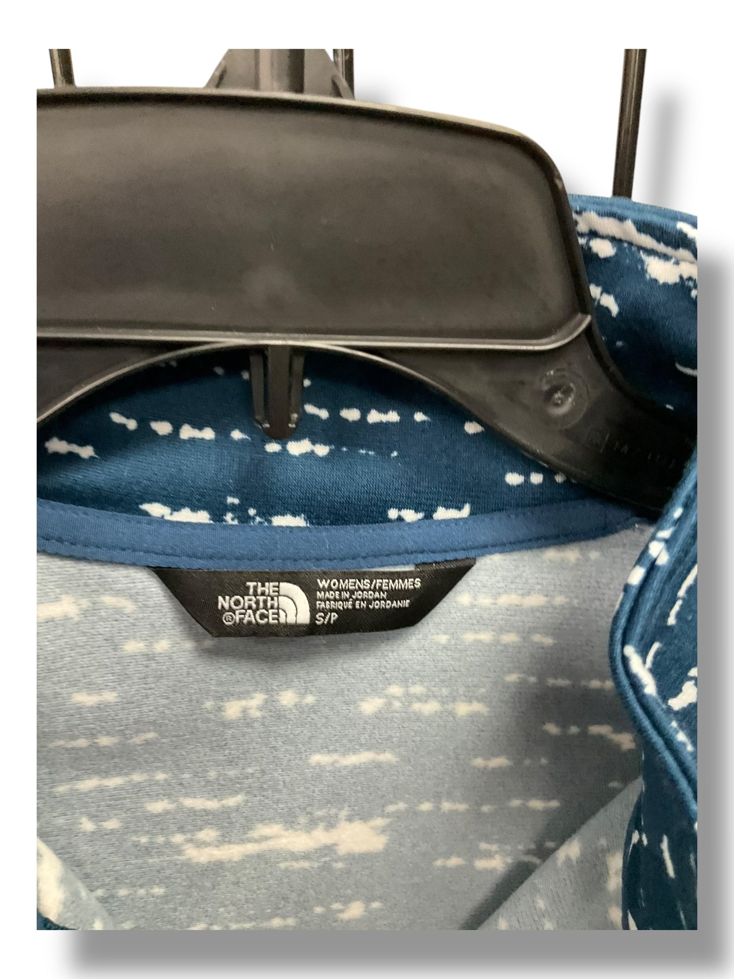 Athletic Jacket By The North Face In Blue & White, Size: S