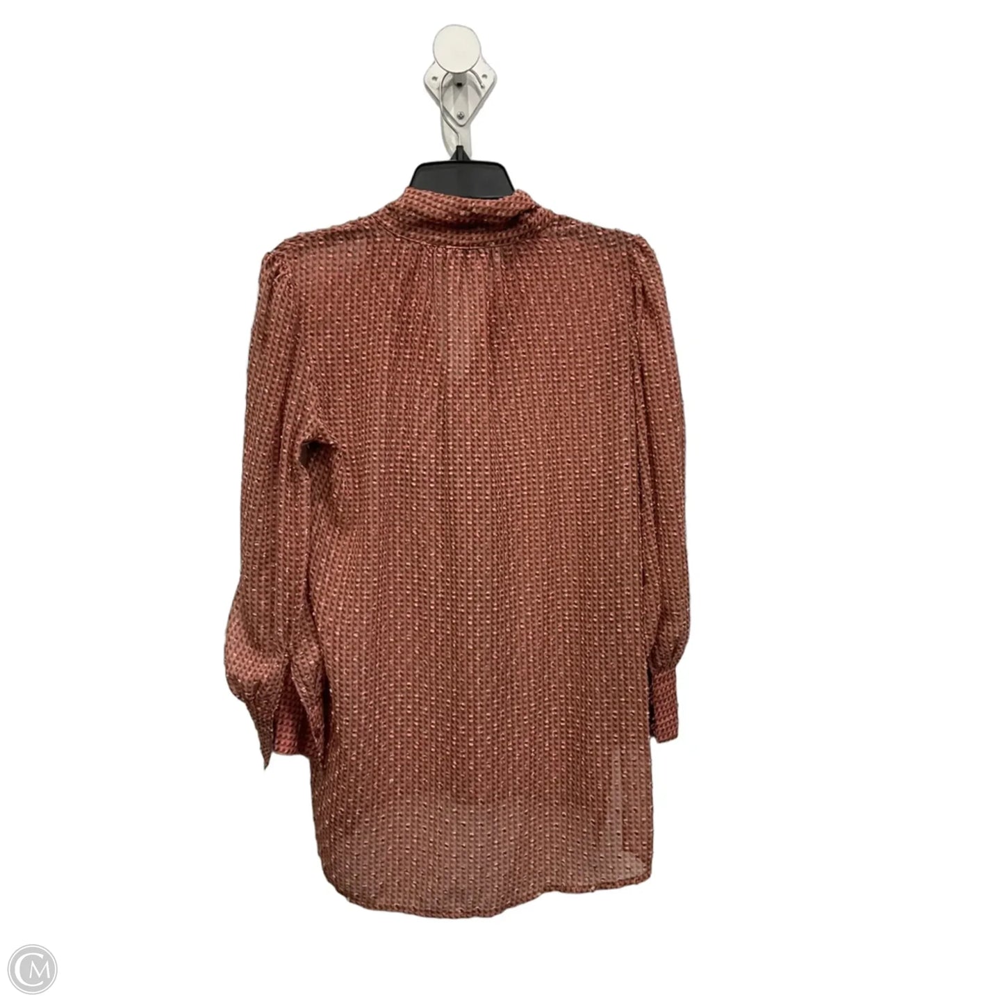 Top Long Sleeve By Adrianna Papell In Orange, Size: Xs