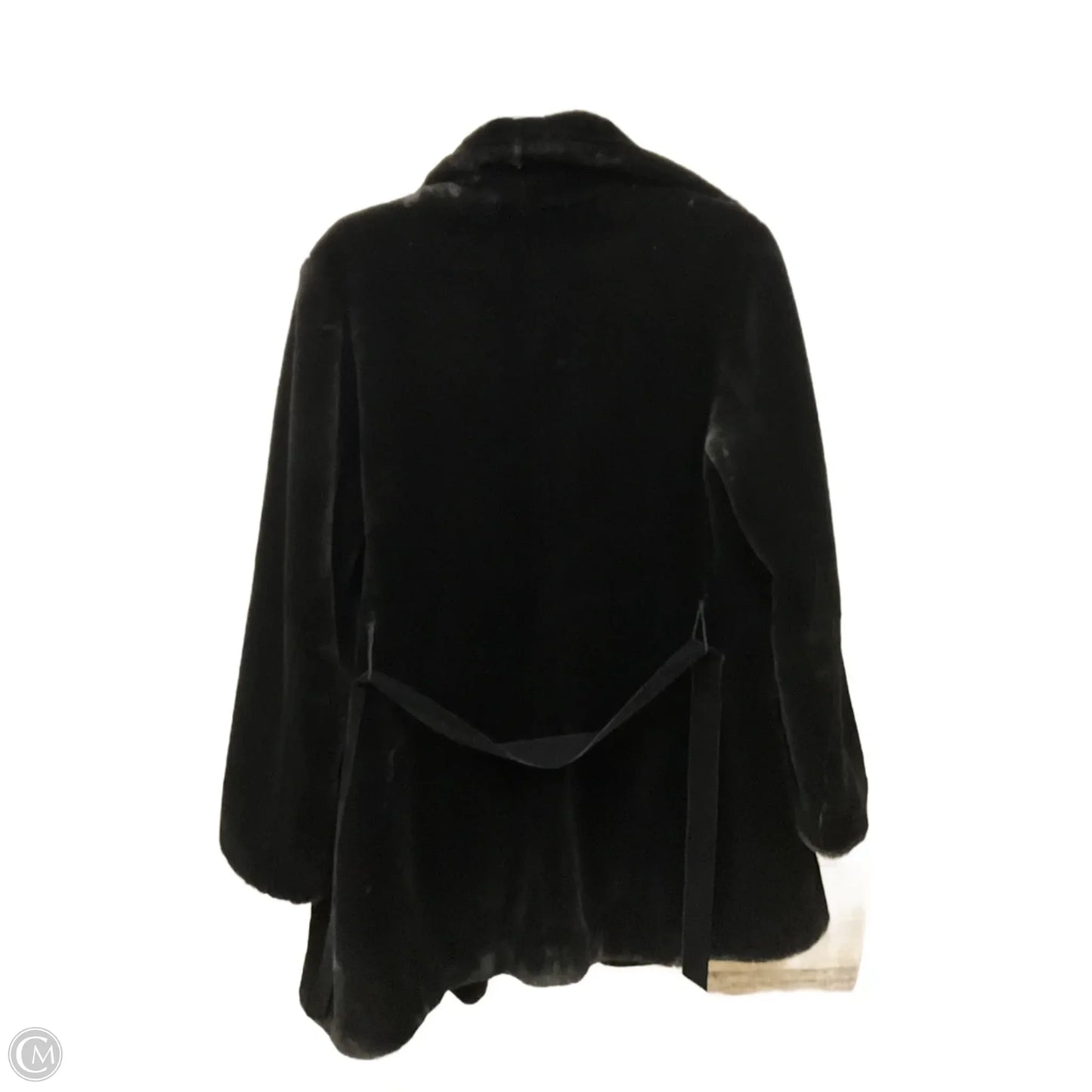 Coat Faux Fur & Sherpa By Calvin Klein In Black, Size: M