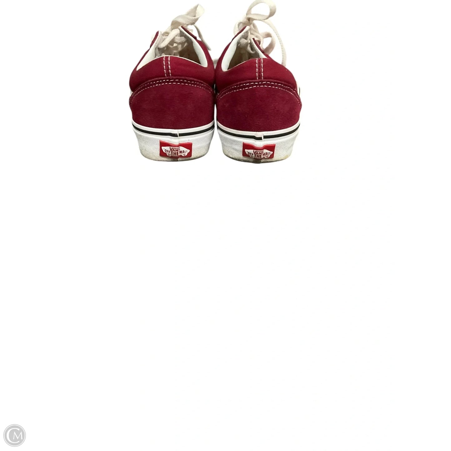 Shoes Sneakers By Vans In Red & White, Size: 10