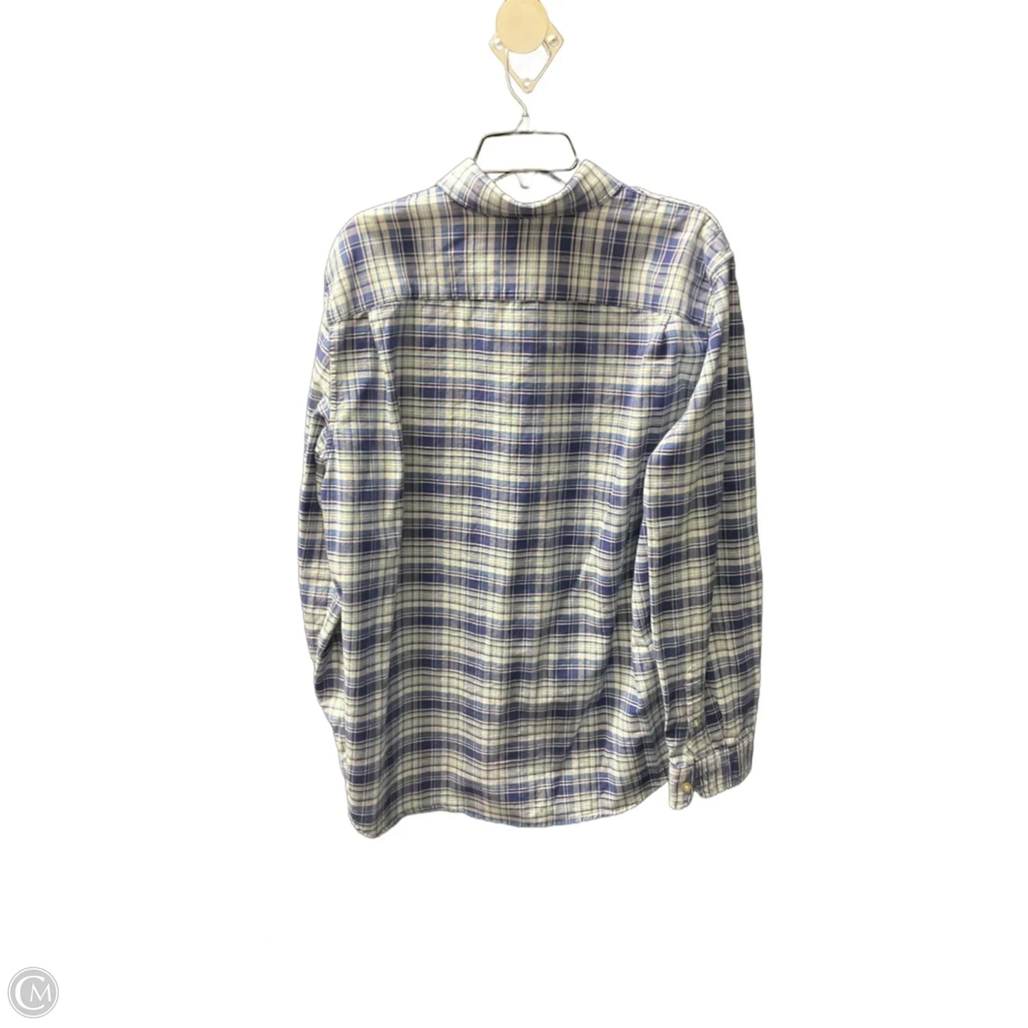 Blouse Long Sleeve By Gap In Plaid Pattern, Size: Xl