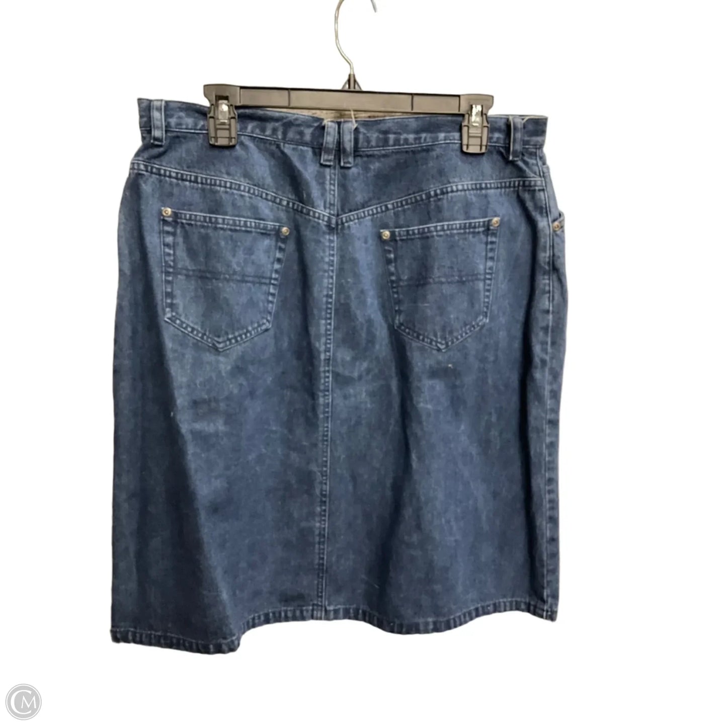 Skirt Midi By Liz Claiborne In Blue Denim, Size: 16