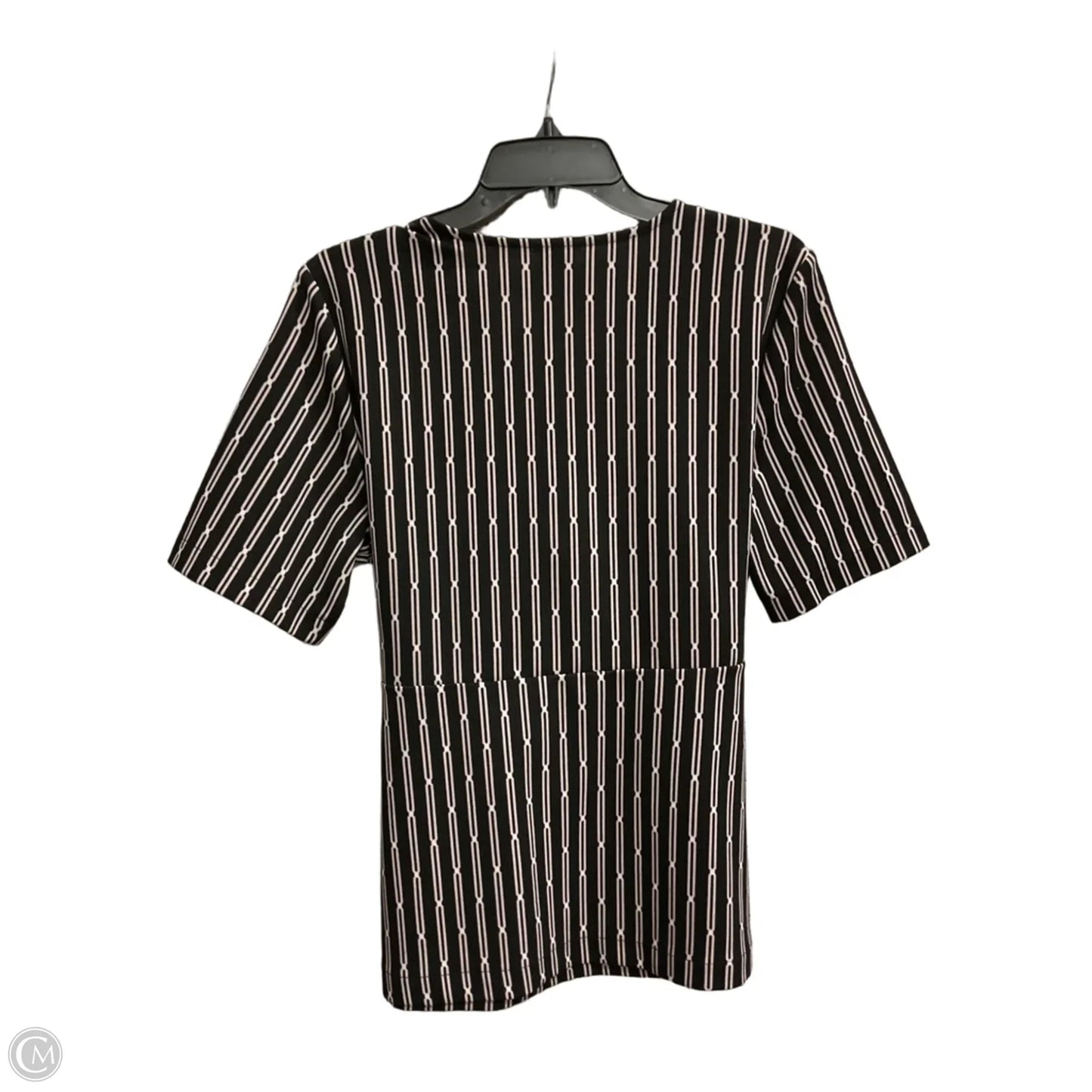 Top Short Sleeve By Ann Taylor In Black & Purple, Size: L