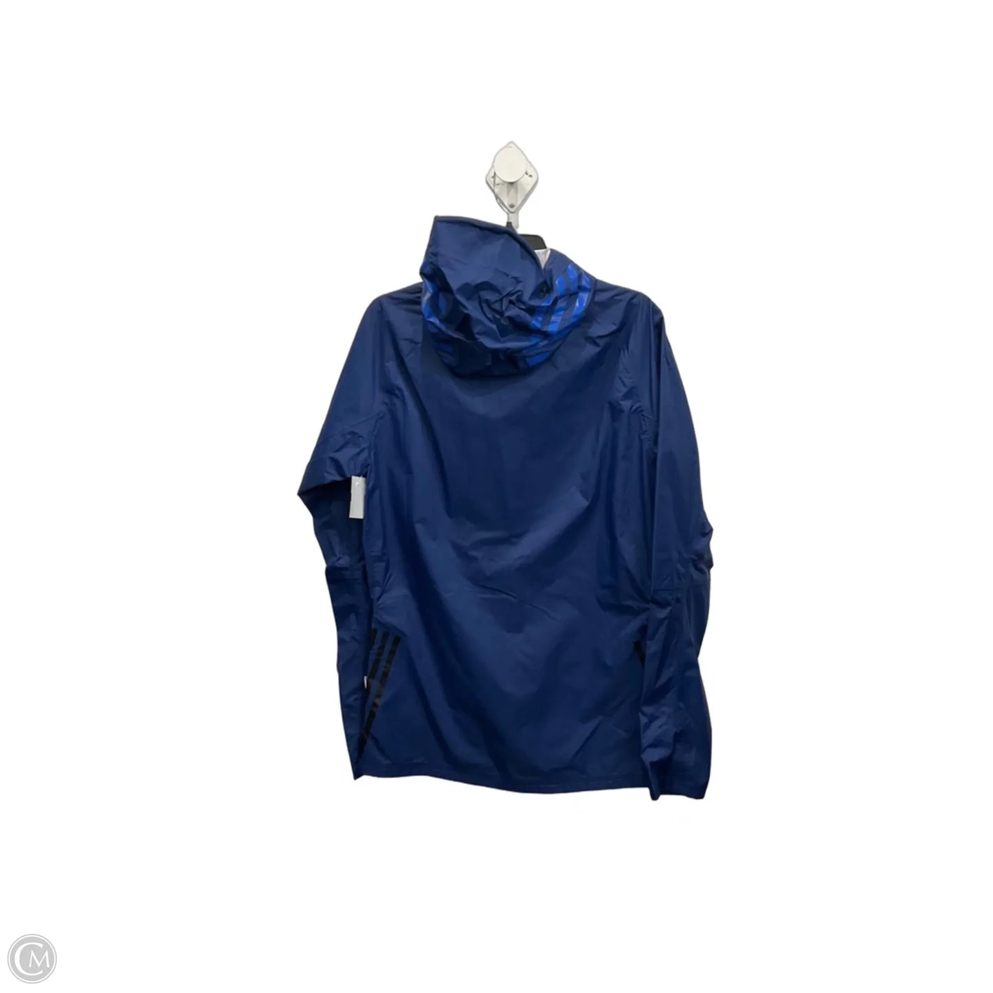 Jacket Windbreaker By Adidas In Blue, Size: S