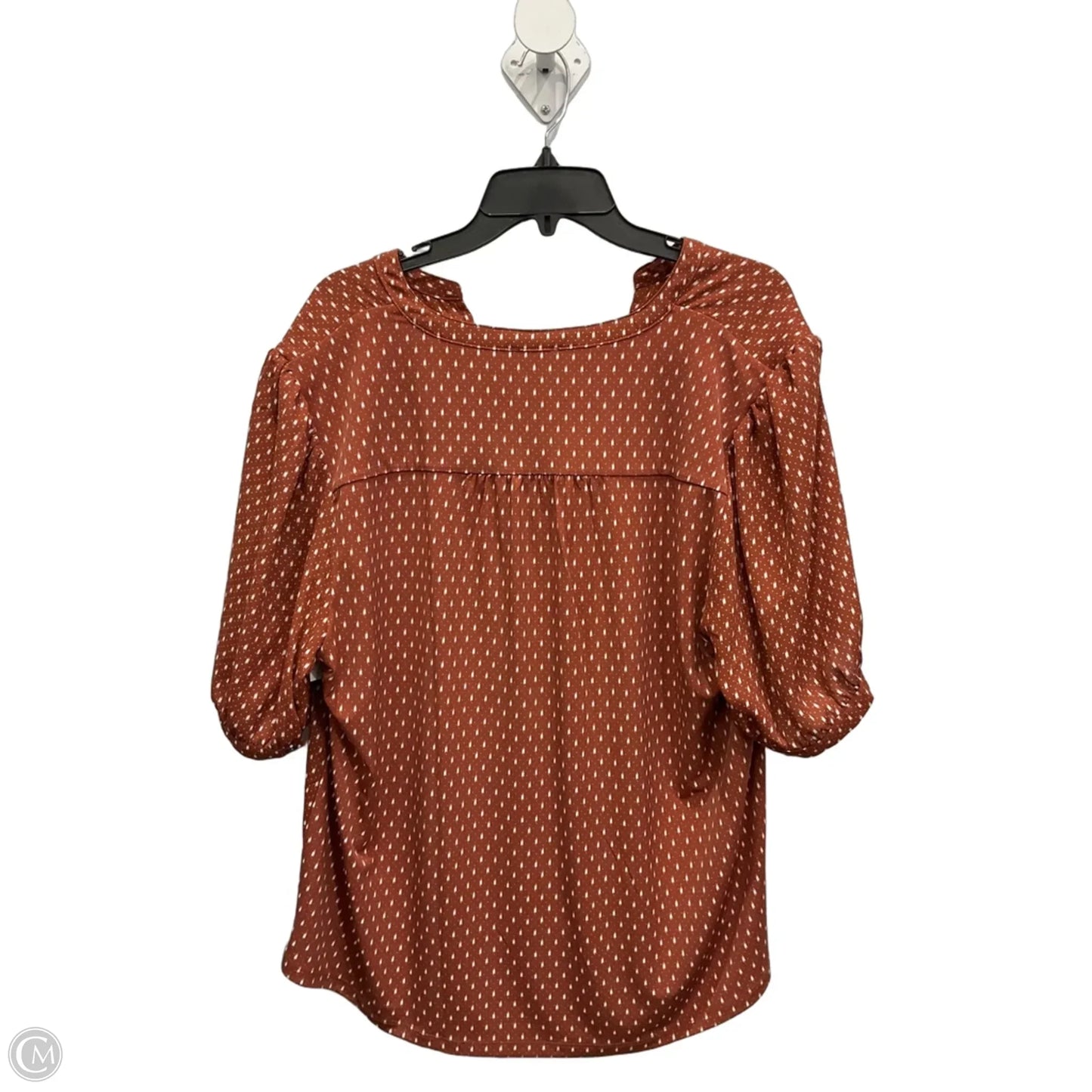 Top Short Sleeve By Ann Taylor In Brown, Size: Xl