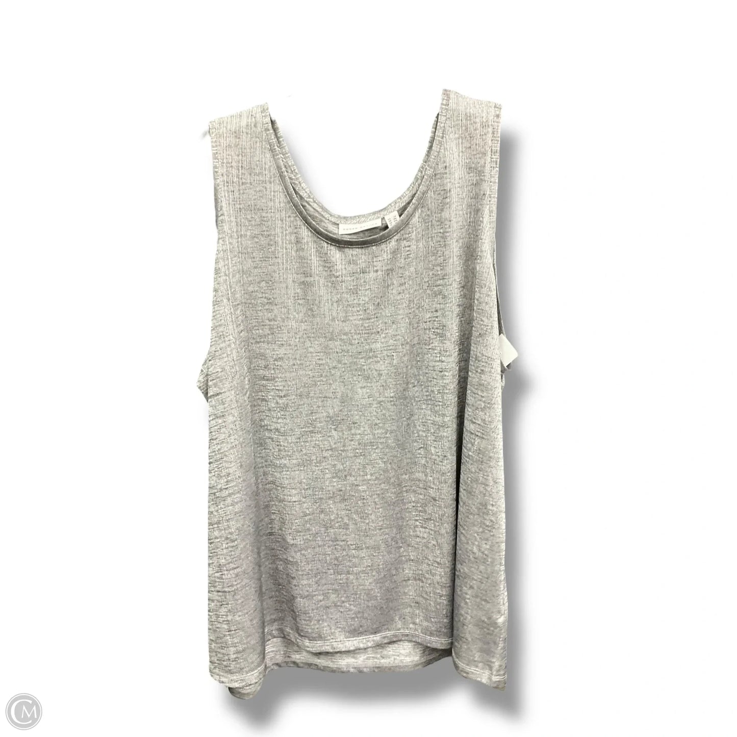 Top Sleeveless By Susan Graver In Grey, Size: 2x
