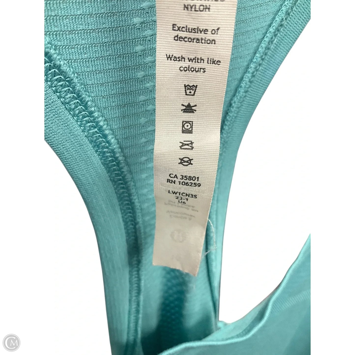 Athletic Tank Top By Lululemon In Aqua, Size: Xl