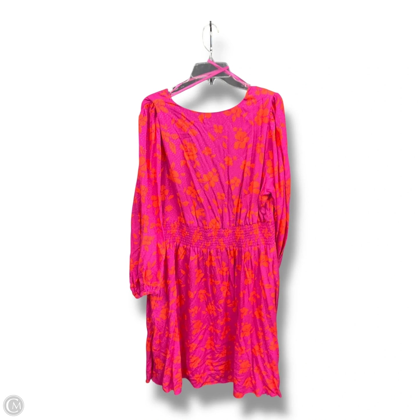 Dress Casual Midi By Draper James In Orange & Pink, Size: 1x