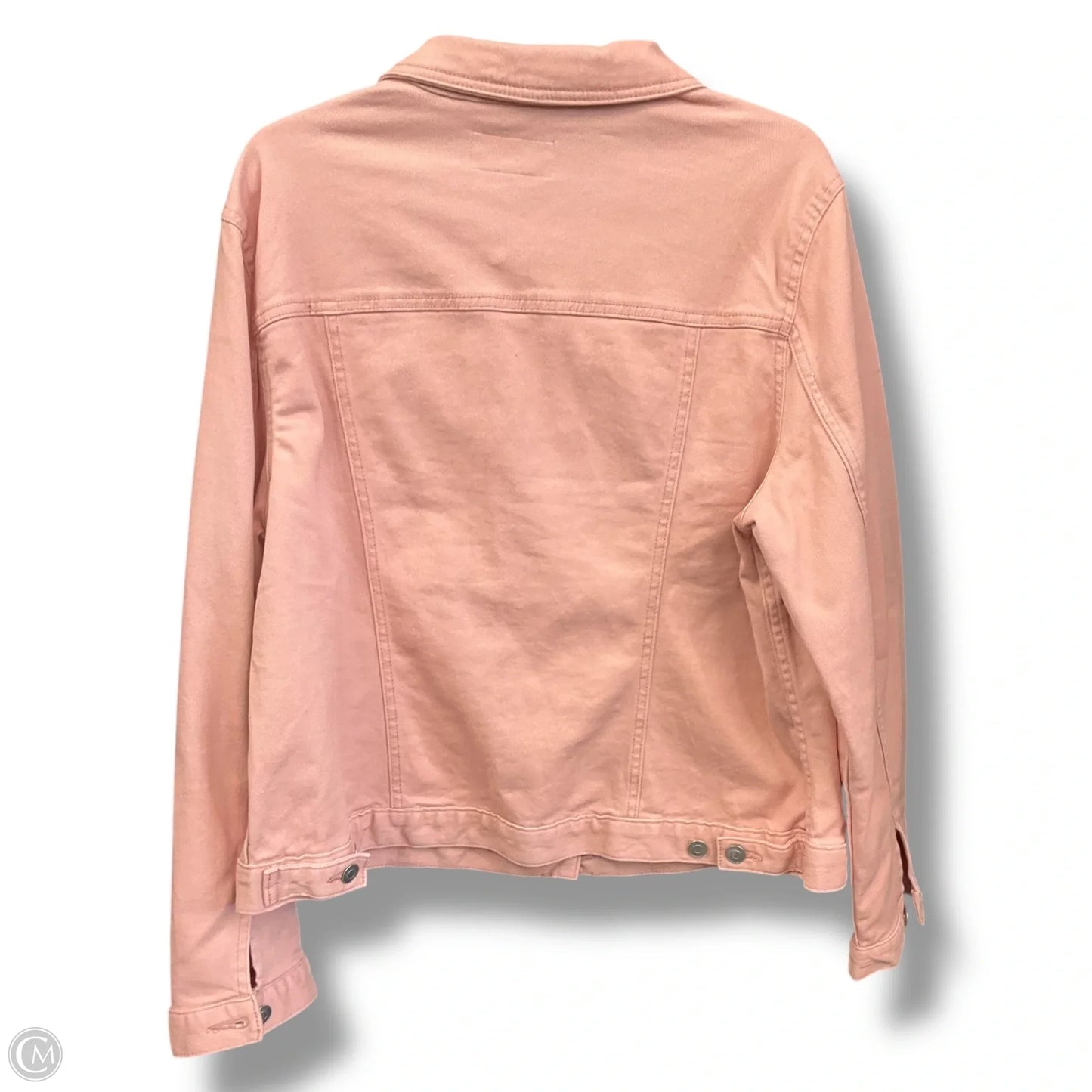 Jacket Denim By Time And Tru In Pink Denim, Size: Xl