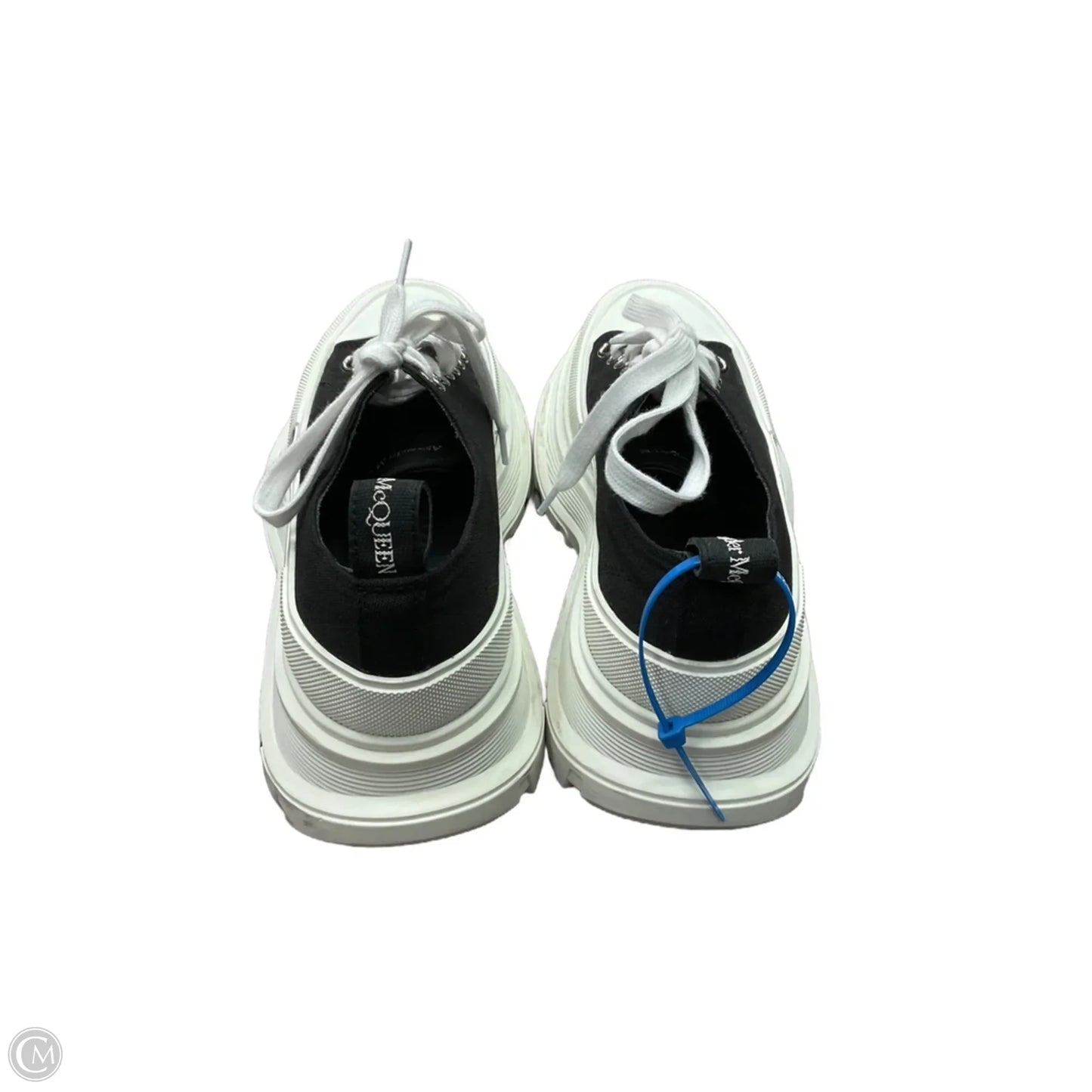 Shoes Luxury Designer By Alexander Mcqueen In Black & White, Size: 7