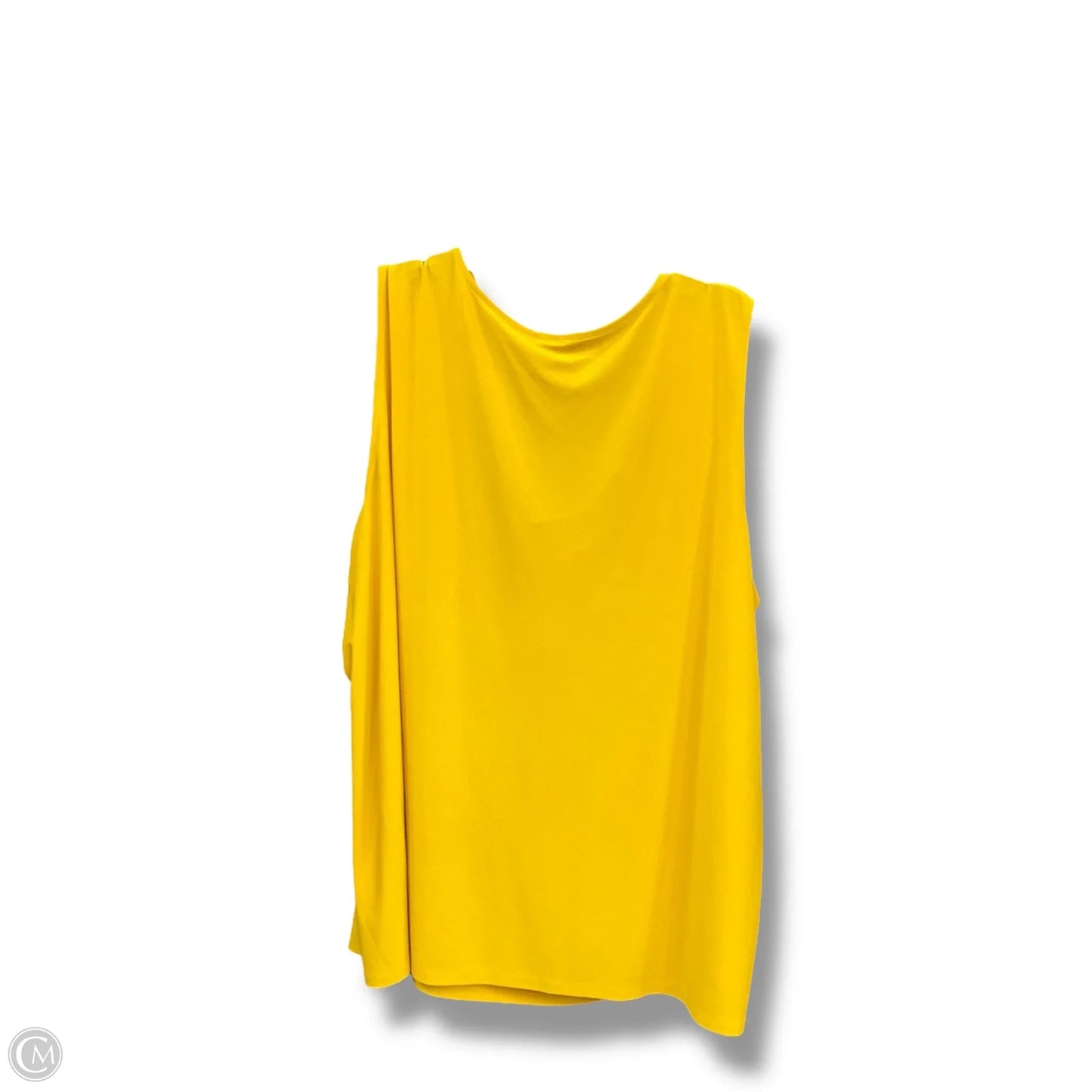 Top Sleeveless By Clothes Mentor In Yellow, Size: 3x