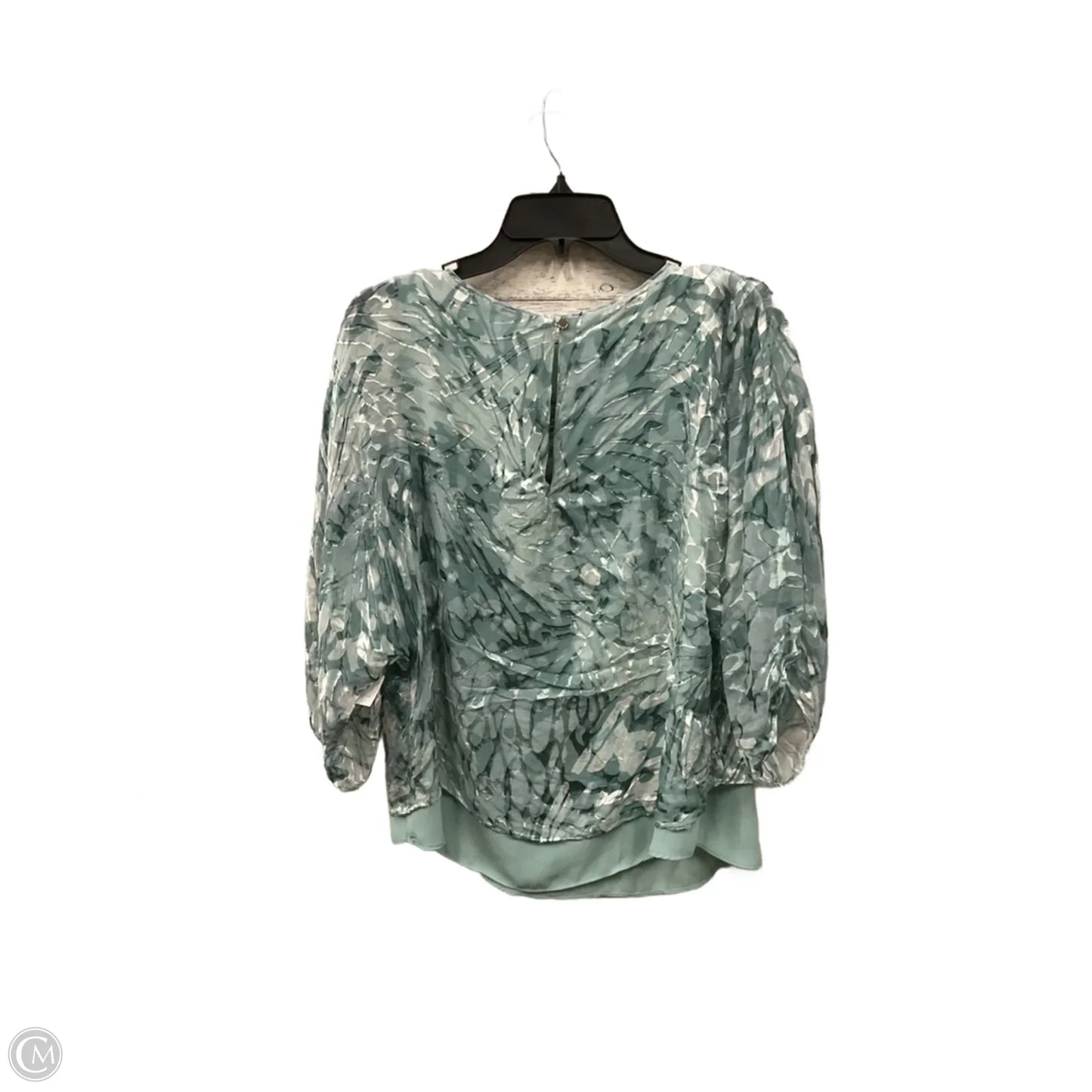 Top 3/4 Sleeve By White House Black Market In Green, Size: M