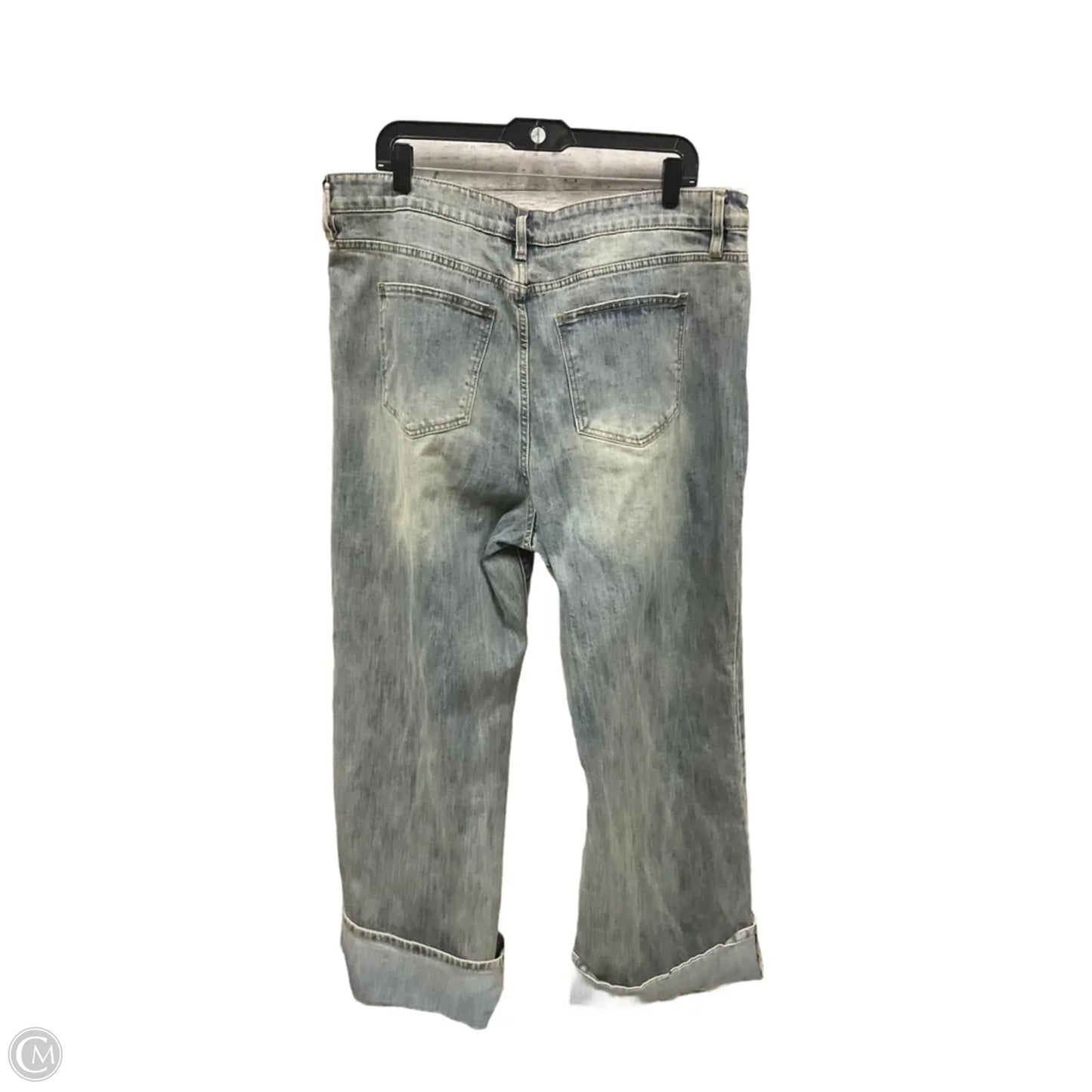 Jeans Wide Leg By Fashion Nova In Blue Denim, Size: 18