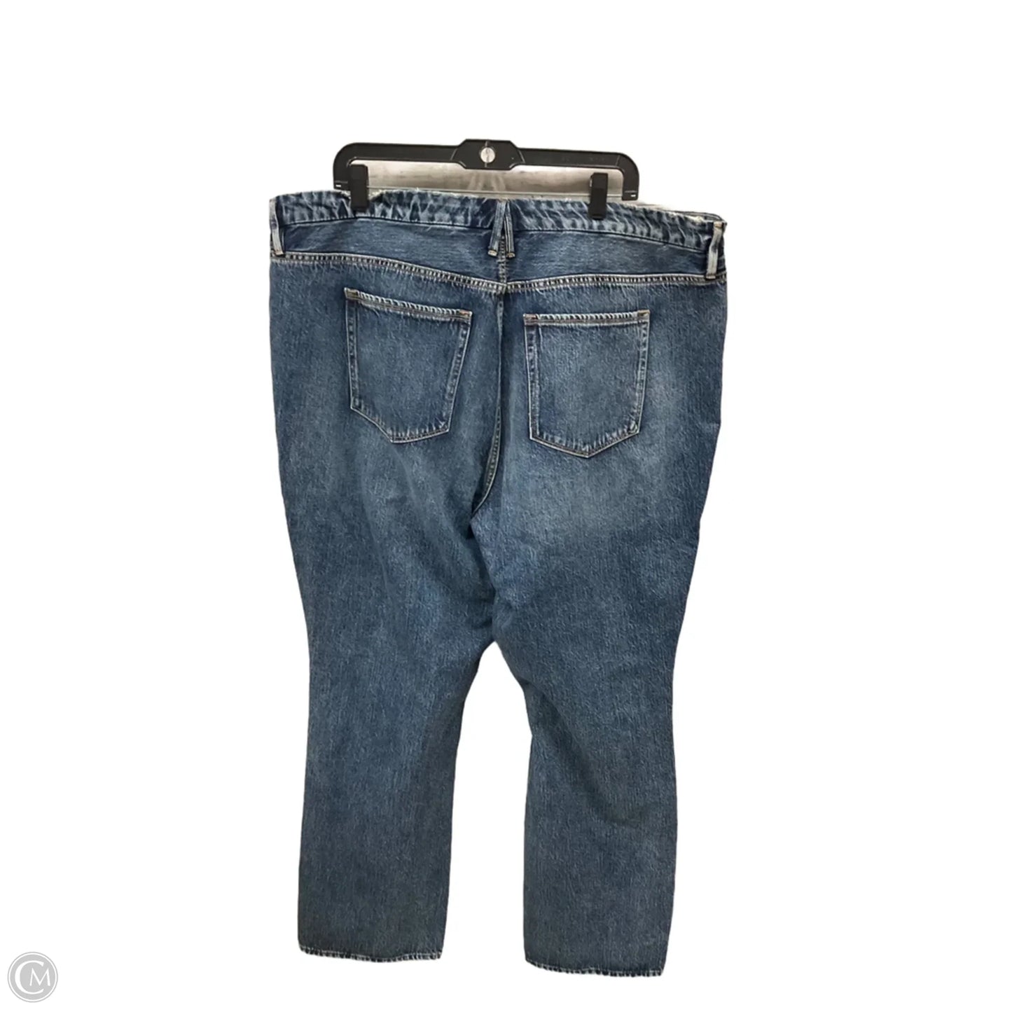 Jeans Straight By Good American In Blue Denim, Size: 20