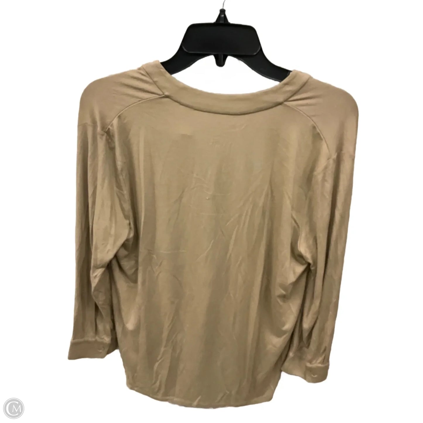 Top Long Sleeve By Majestic Filatures In Tan, Size: Xl