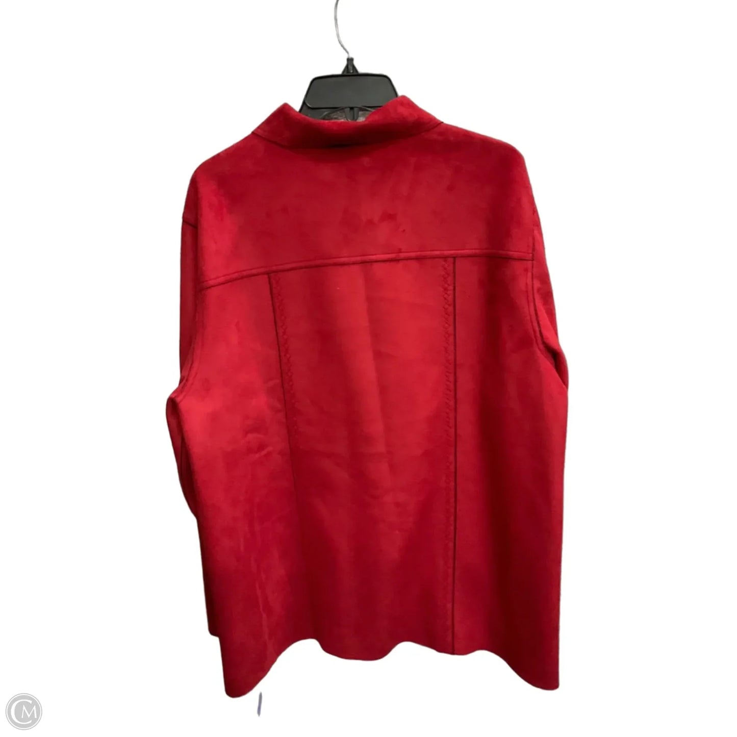 Jacket Shirt By Alfred Dunner In Red, Size: 1x
