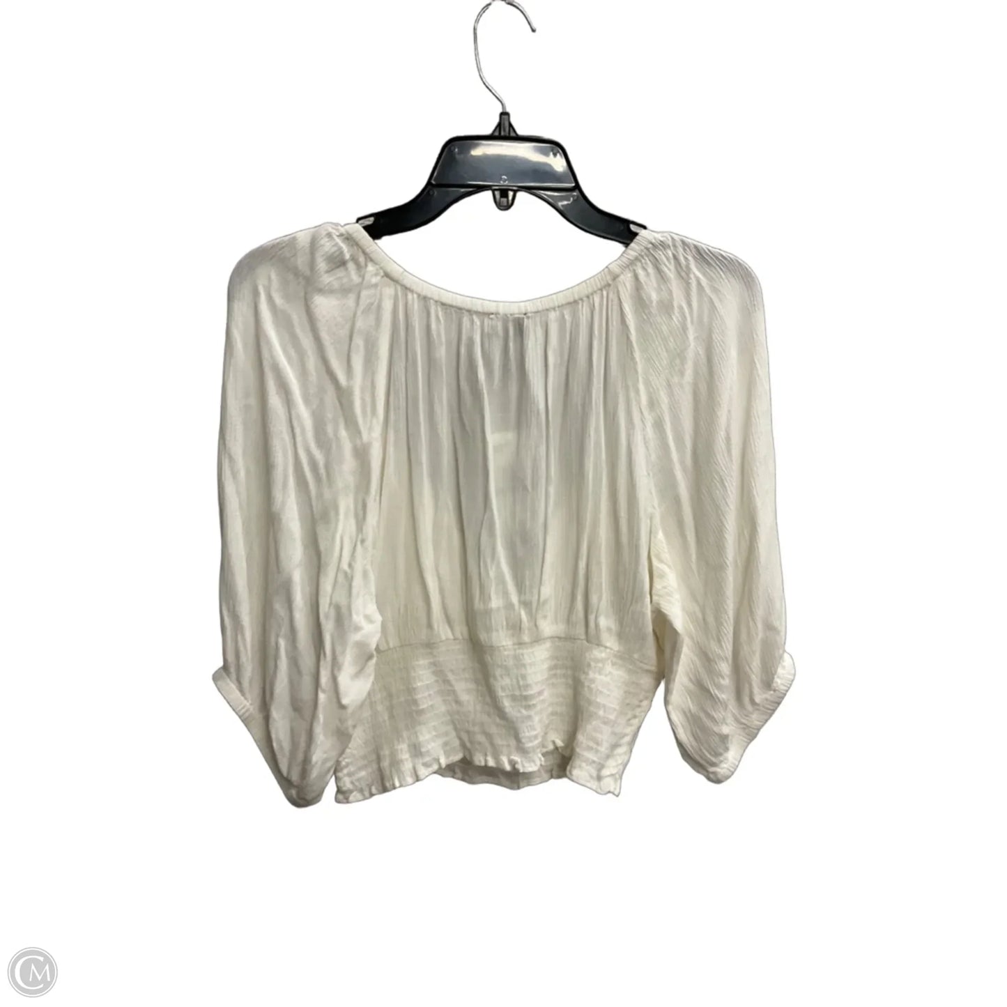 Top Short Sleeve By Jessica Simpson In White, Size: L