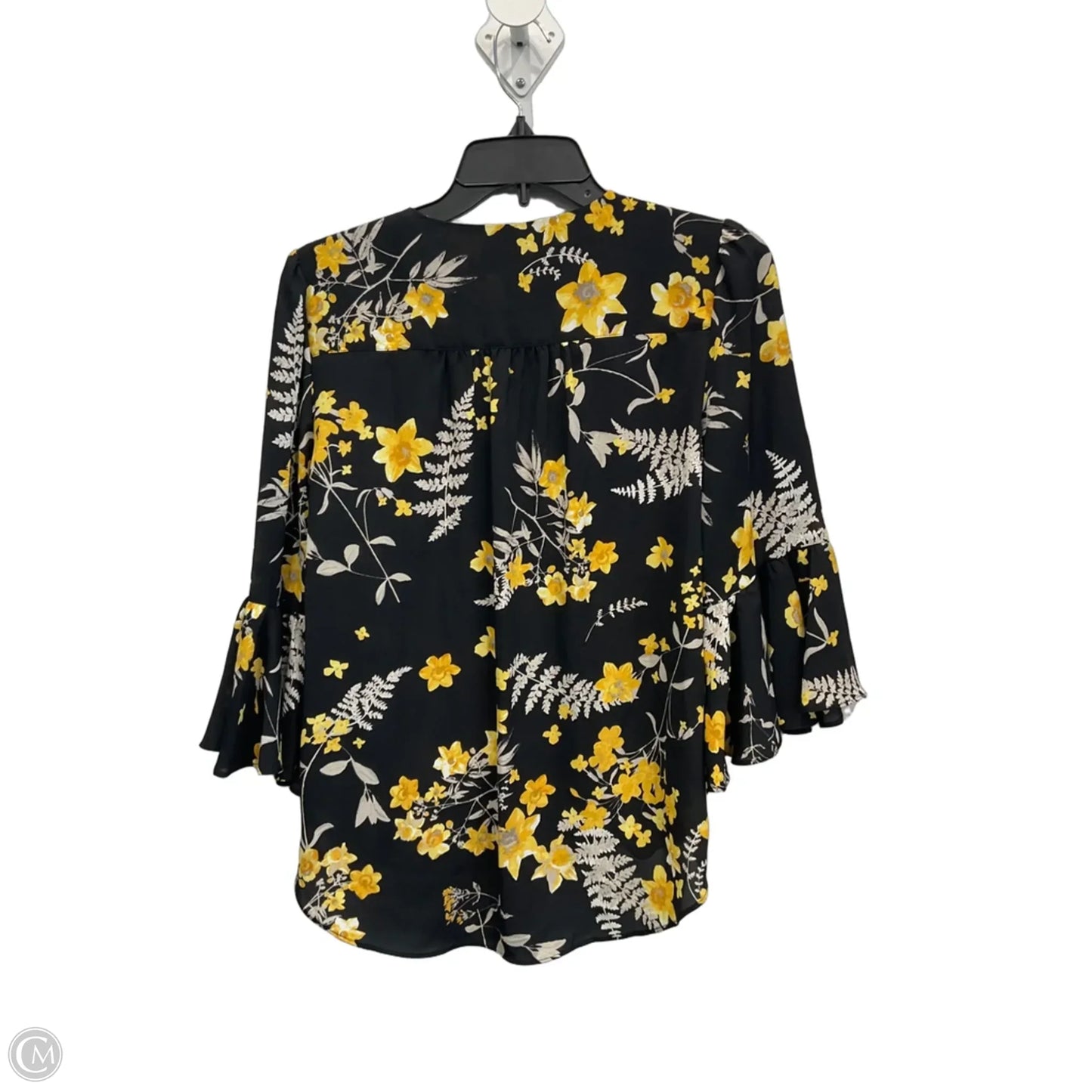 Top Long Sleeve By International Concepts In Floral Print, Size: S