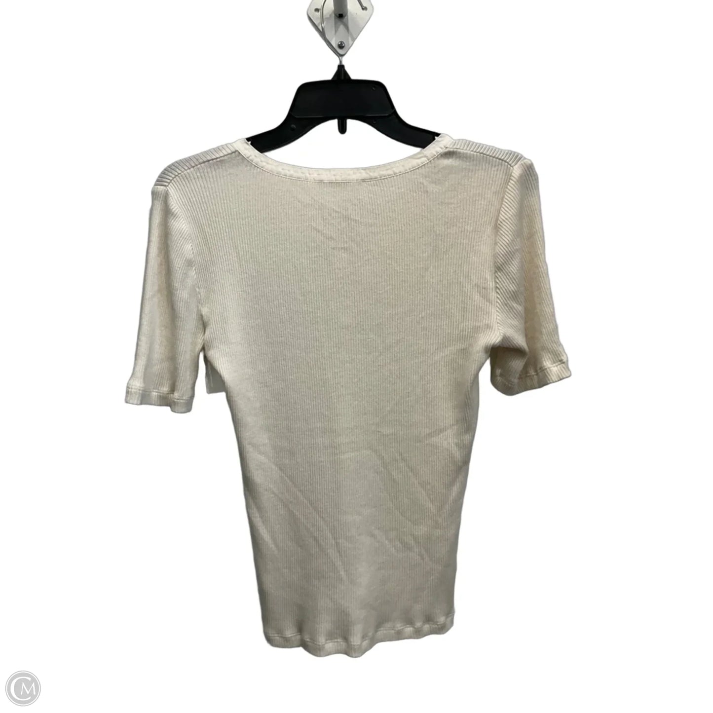 Top Short Sleeve By Madewell In Cream, Size: M