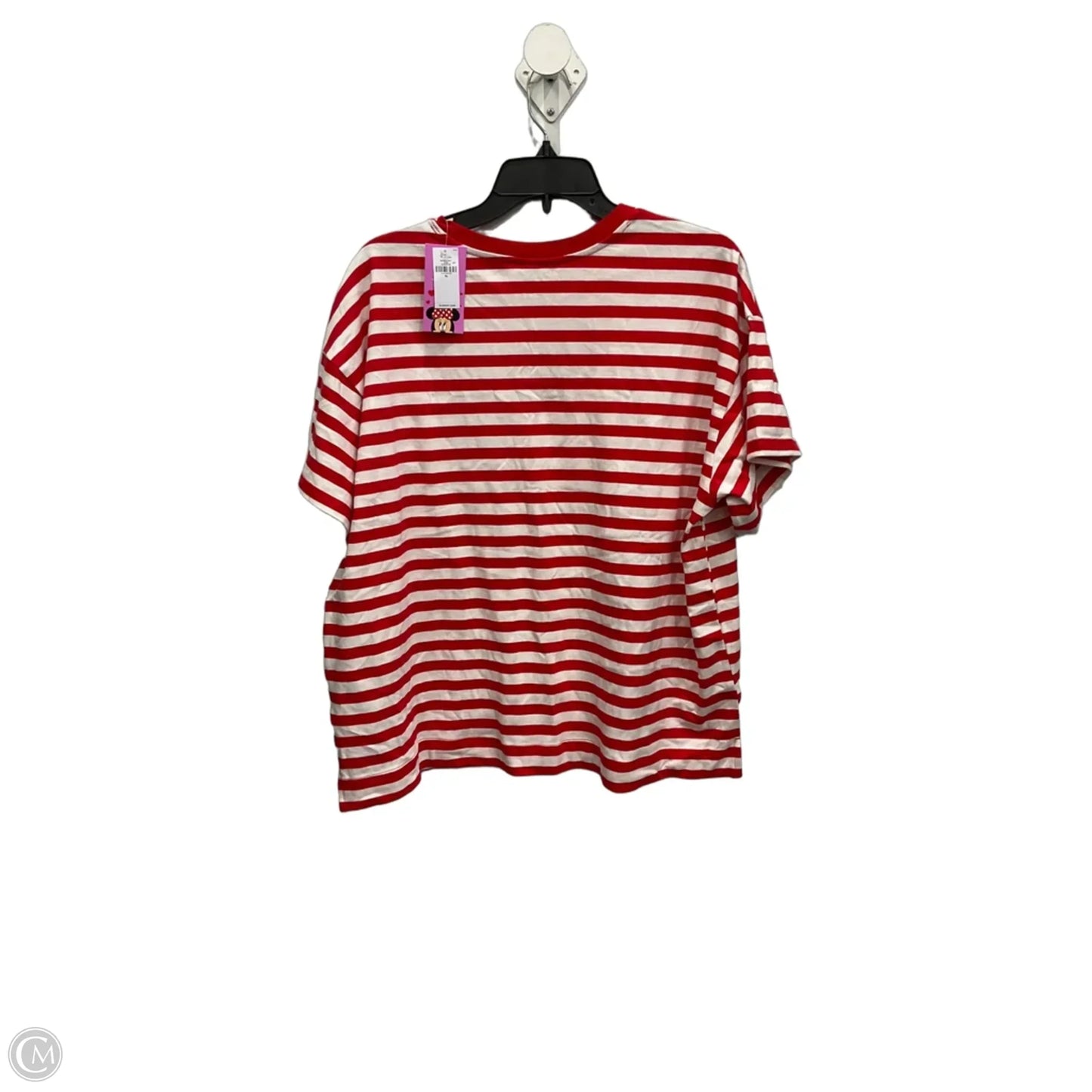 Top Short Sleeve By Old Navy In Red & White, Size: Xl