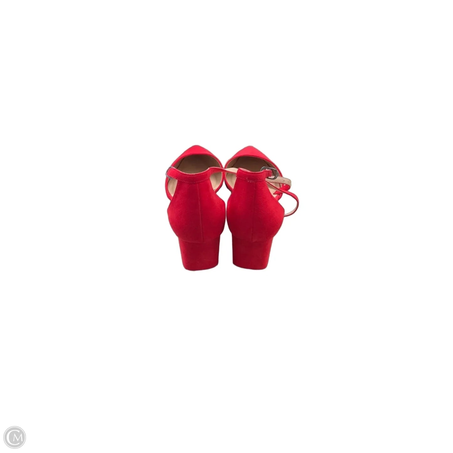 Shoes Heels Block By A New Day In Red, Size: 11