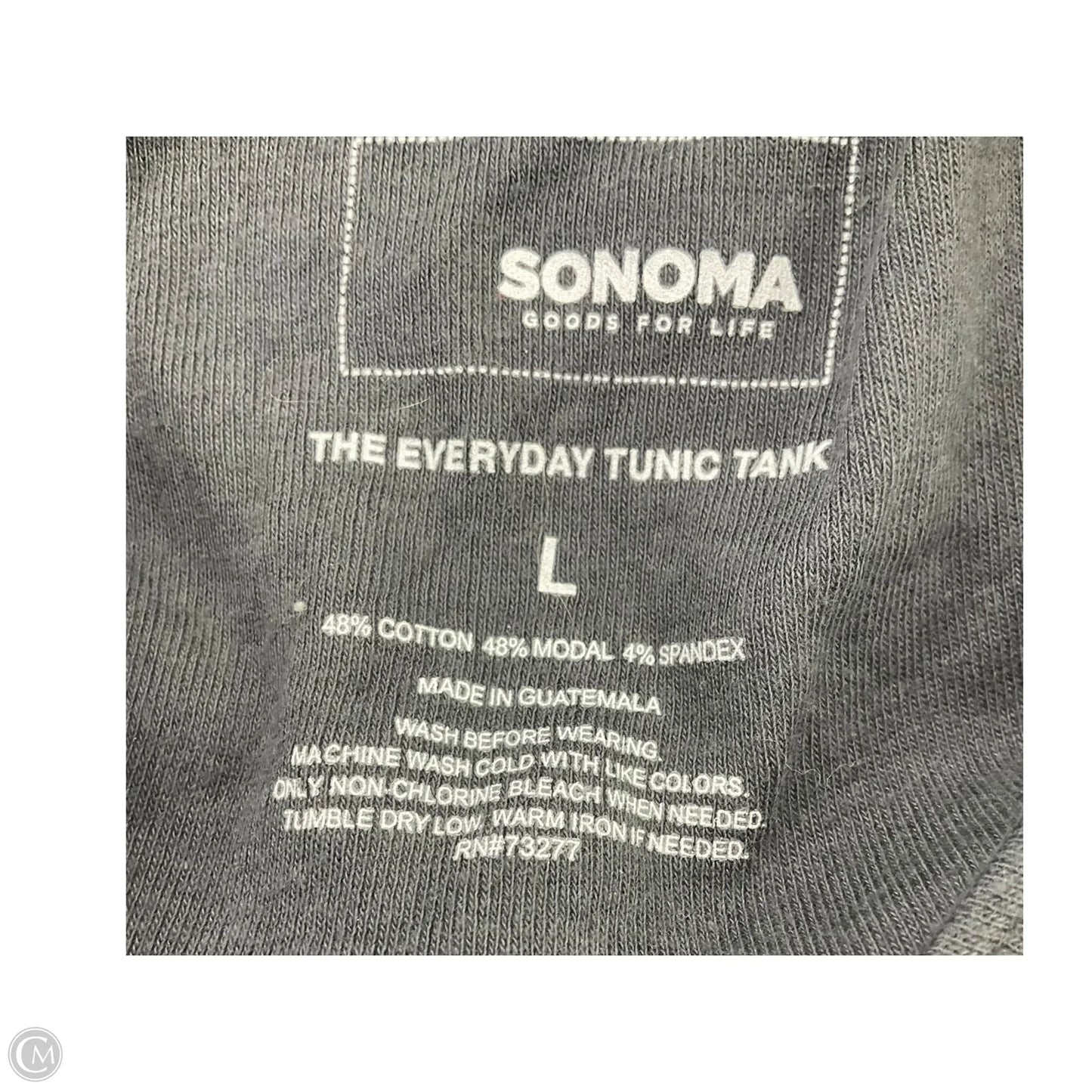 Tank Top By Sonoma In Grey, Size: L