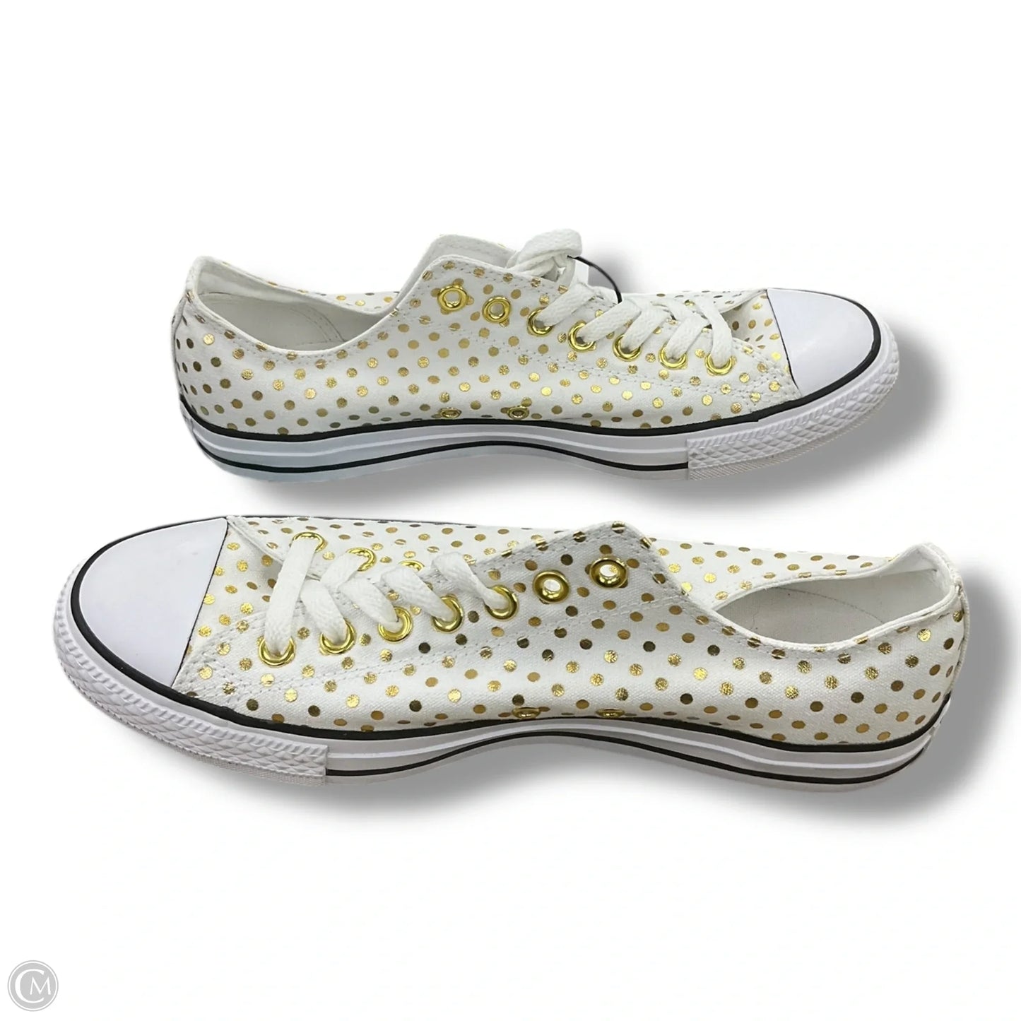Shoes Flats By Converse In Gold & White, Size: 11
