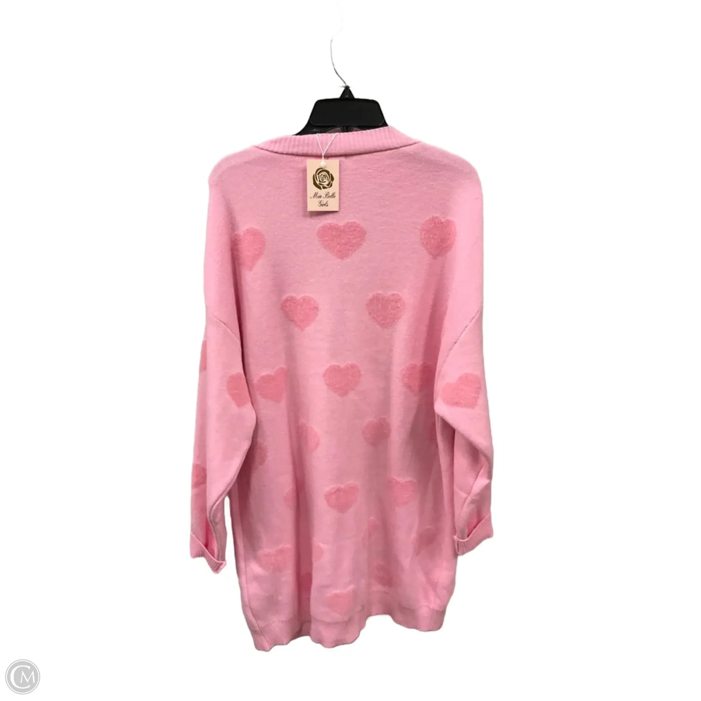 Cardigan By Clothes Mentor In Pink, Size: 2x