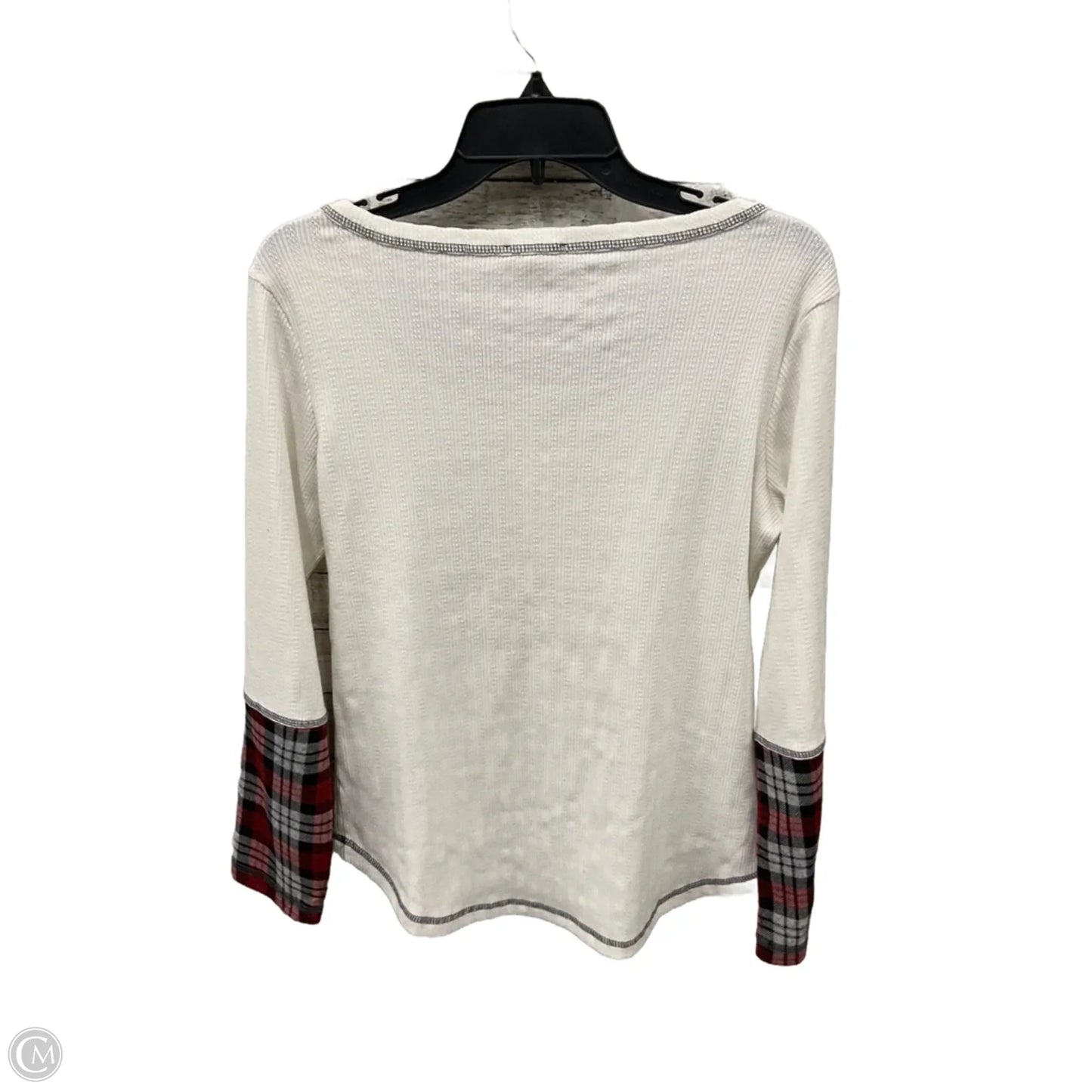 Top Long Sleeve By Tribal In White, Size: M