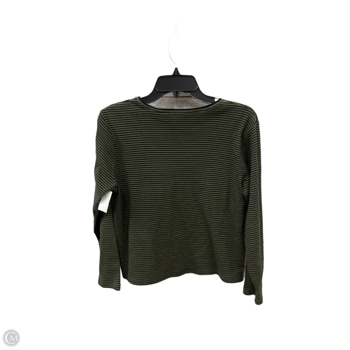 Top Long Sleeve By Charter Club In Striped Pattern, Size: Mp