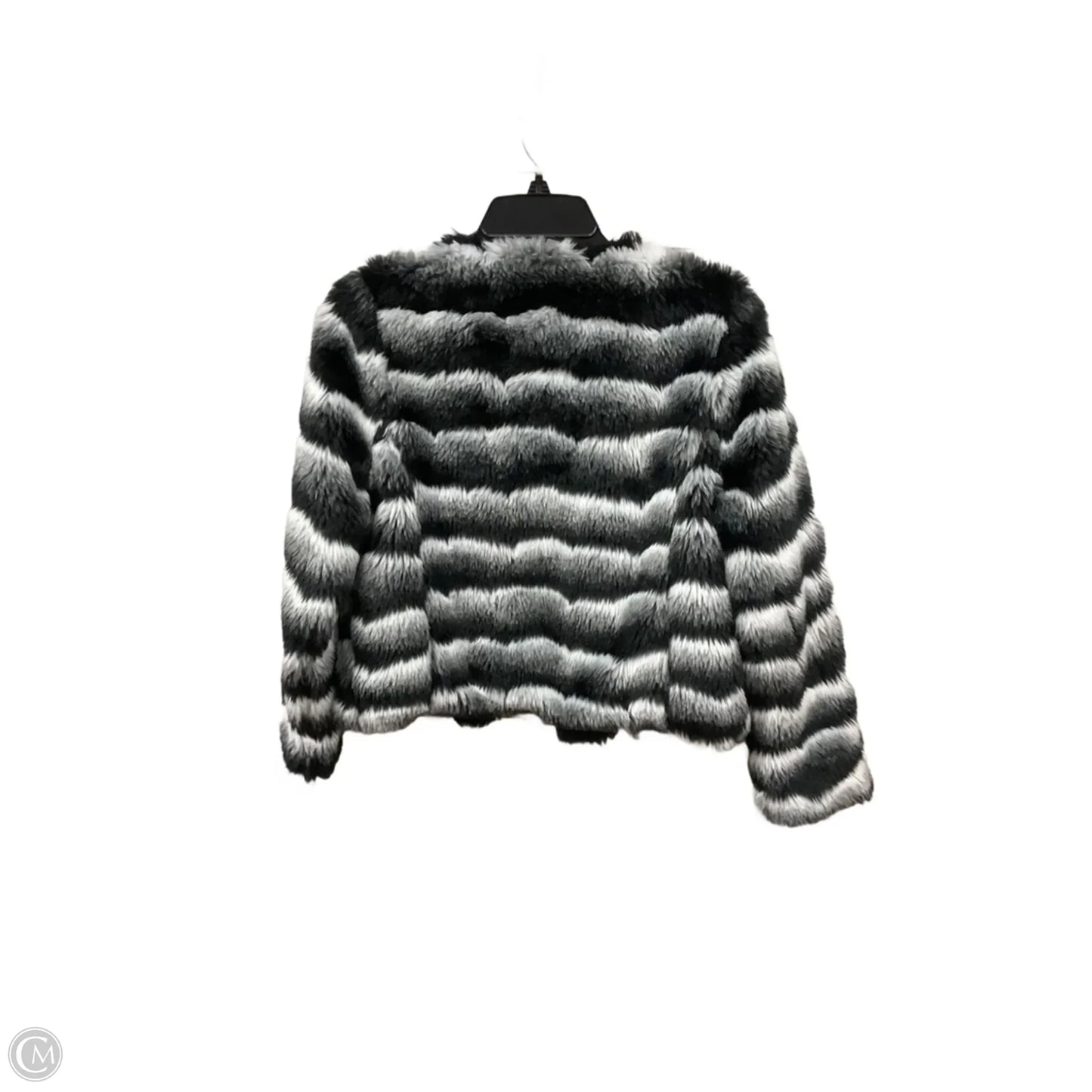 Jacket Faux Fur & Sherpa By Bar Iii In Black & White, Size: M