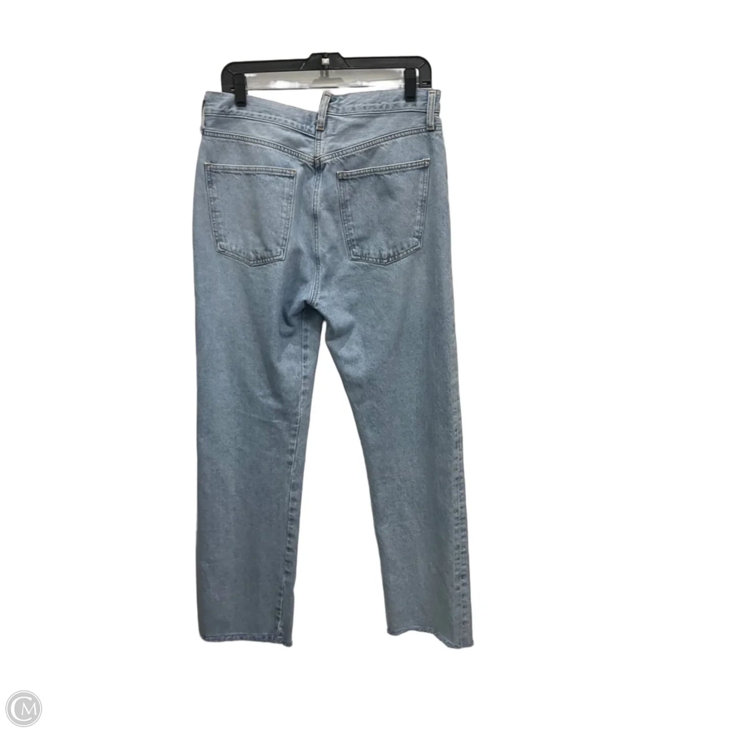 Jeans Straight By Agolde In Blue Denim, Size: 10