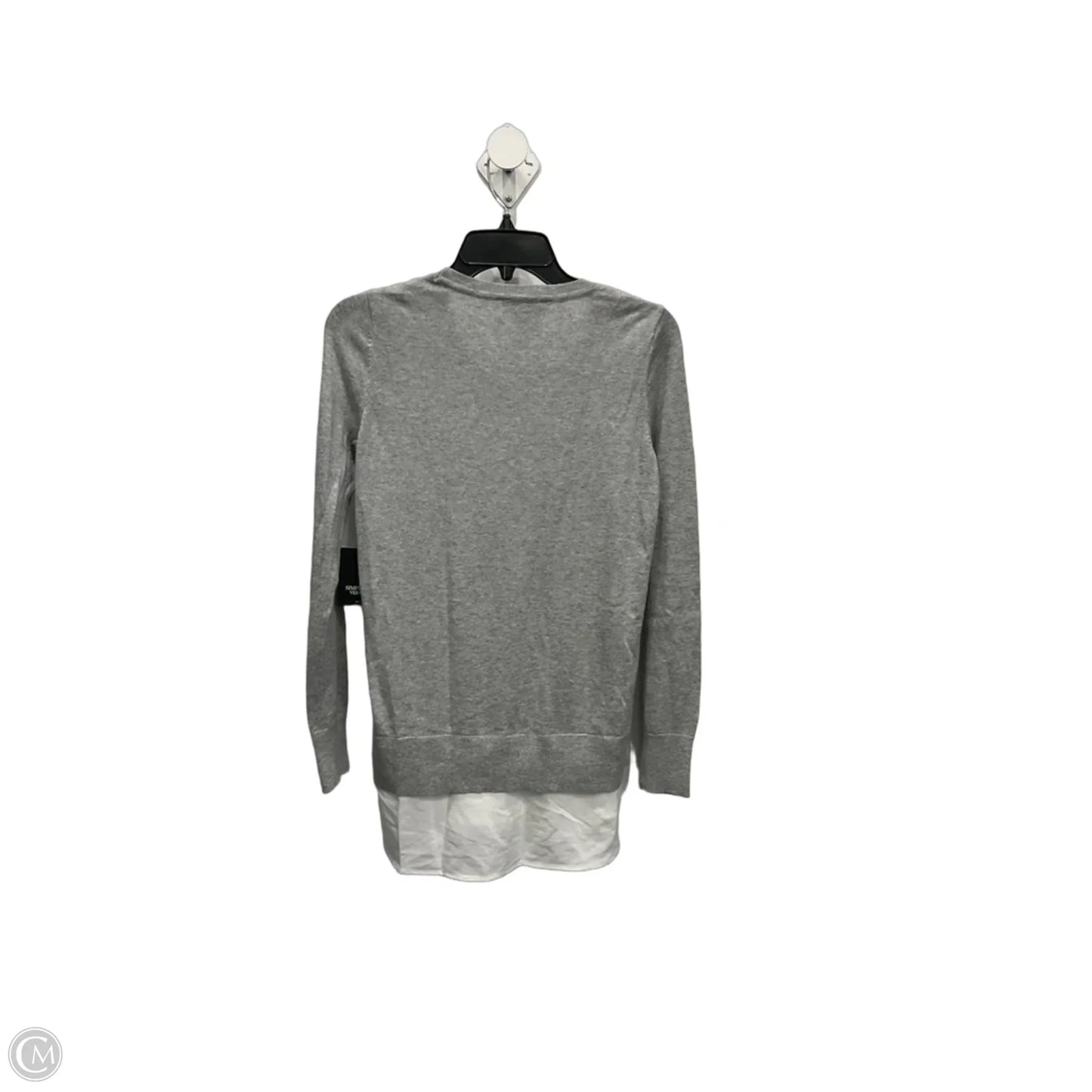 Top Long Sleeve By Simply Vera In Grey, Size: Sp
