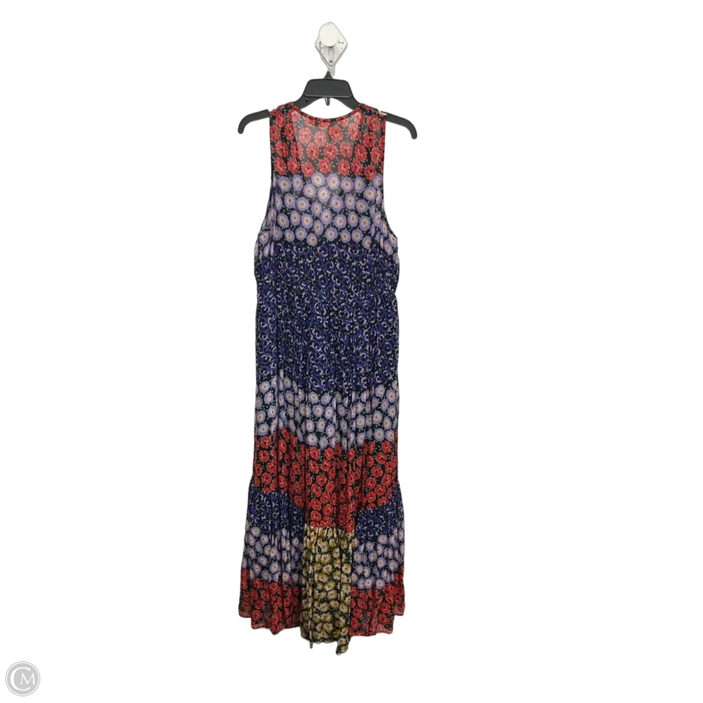 Dress Casual Maxi By Anthropologie In Purple & Yellow, Size: L