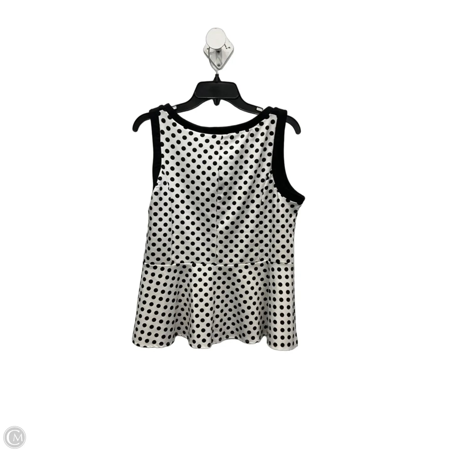 Top Sleeveless By Jules & Leopold In Polkadot Pattern, Size: L