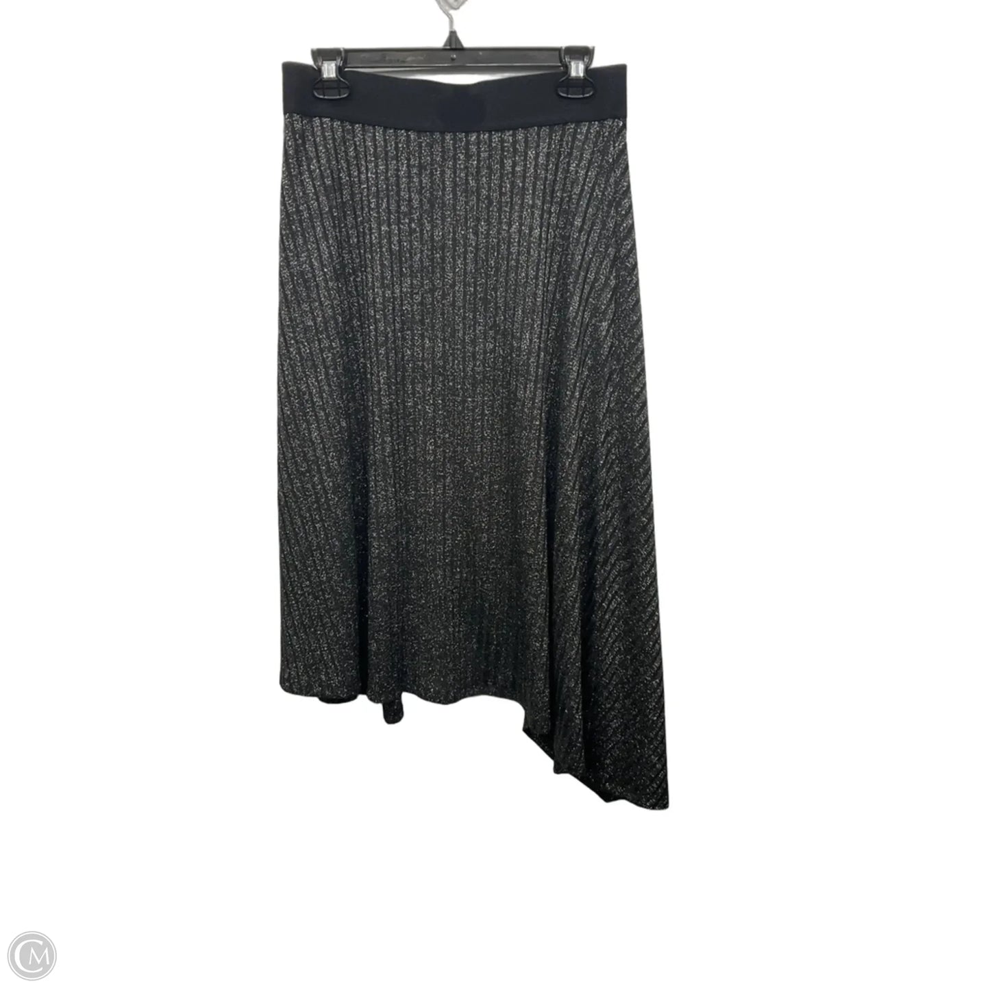 Skirt Set 2pc By Calvin Klein In Black & Silver, Size: S