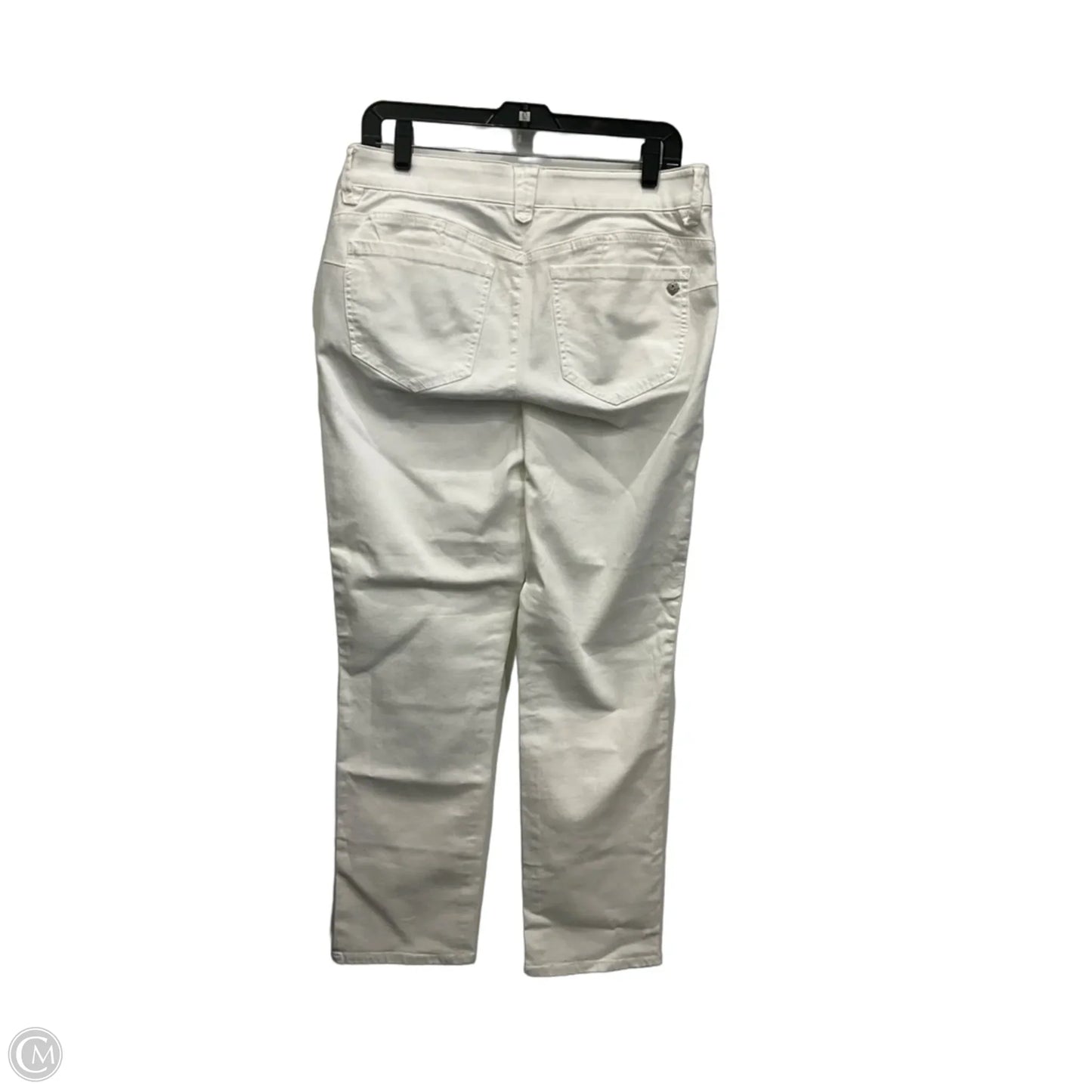 Jeans Straight By Democracy In White Denim, Size: 12