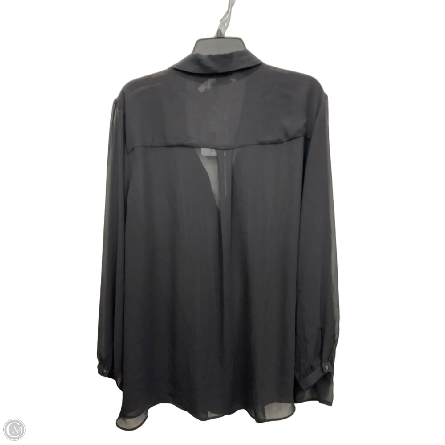 Blouse Long Sleeve By Dr2 In Black, Size: 3x