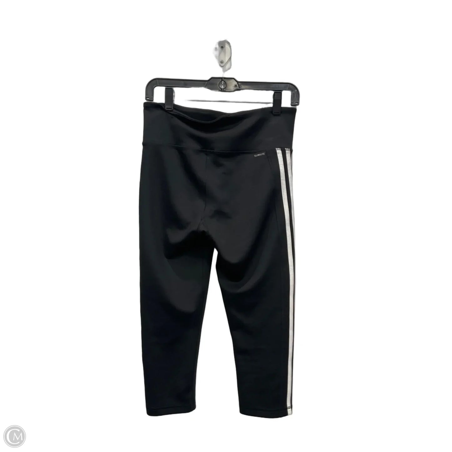Athletic Capris By Adidas In Black & White, Size: M