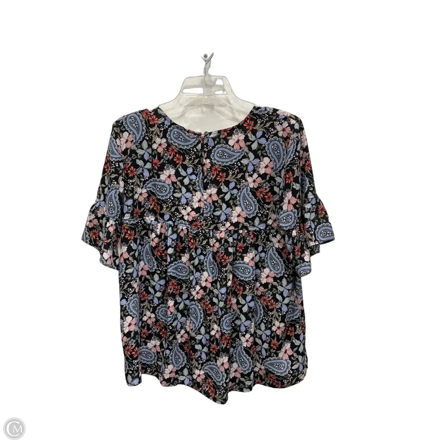 Top Short Sleeve By Loft In Floral Print, Size: S