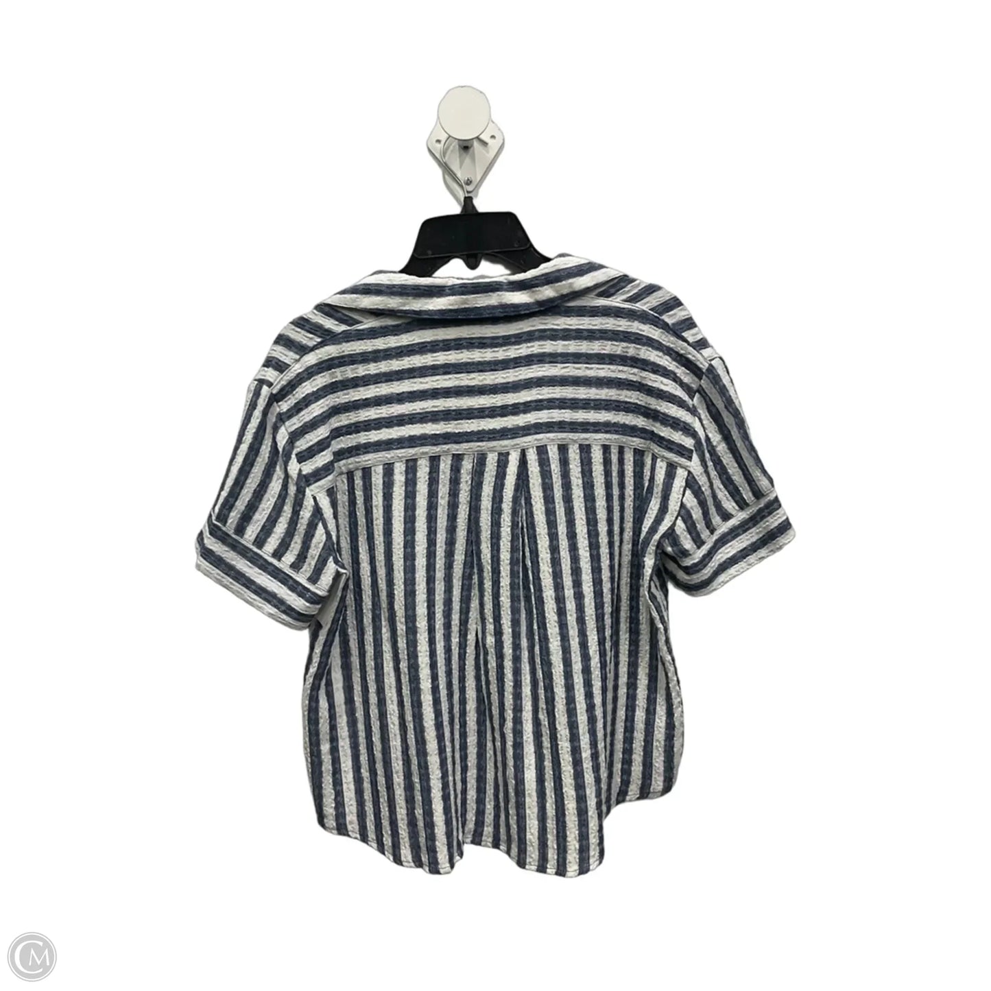 Blouse Short Sleeve By Jane And Delancey In Striped Pattern, Size: Xs