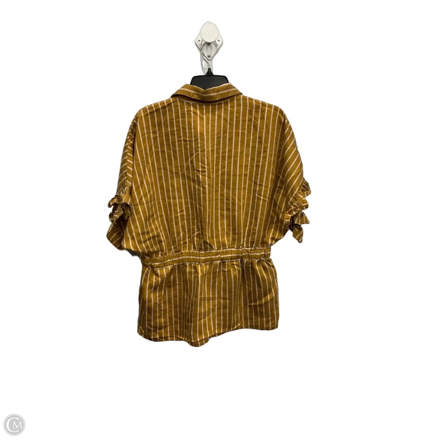 Top Short Sleeve By Zara Women In Yellow, Size: S
