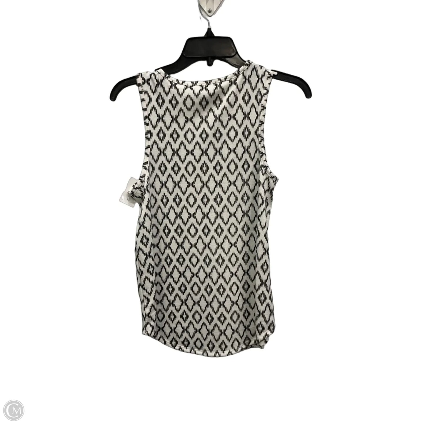 Top Sleeveless By Banana Republic In Black & White, Size: S